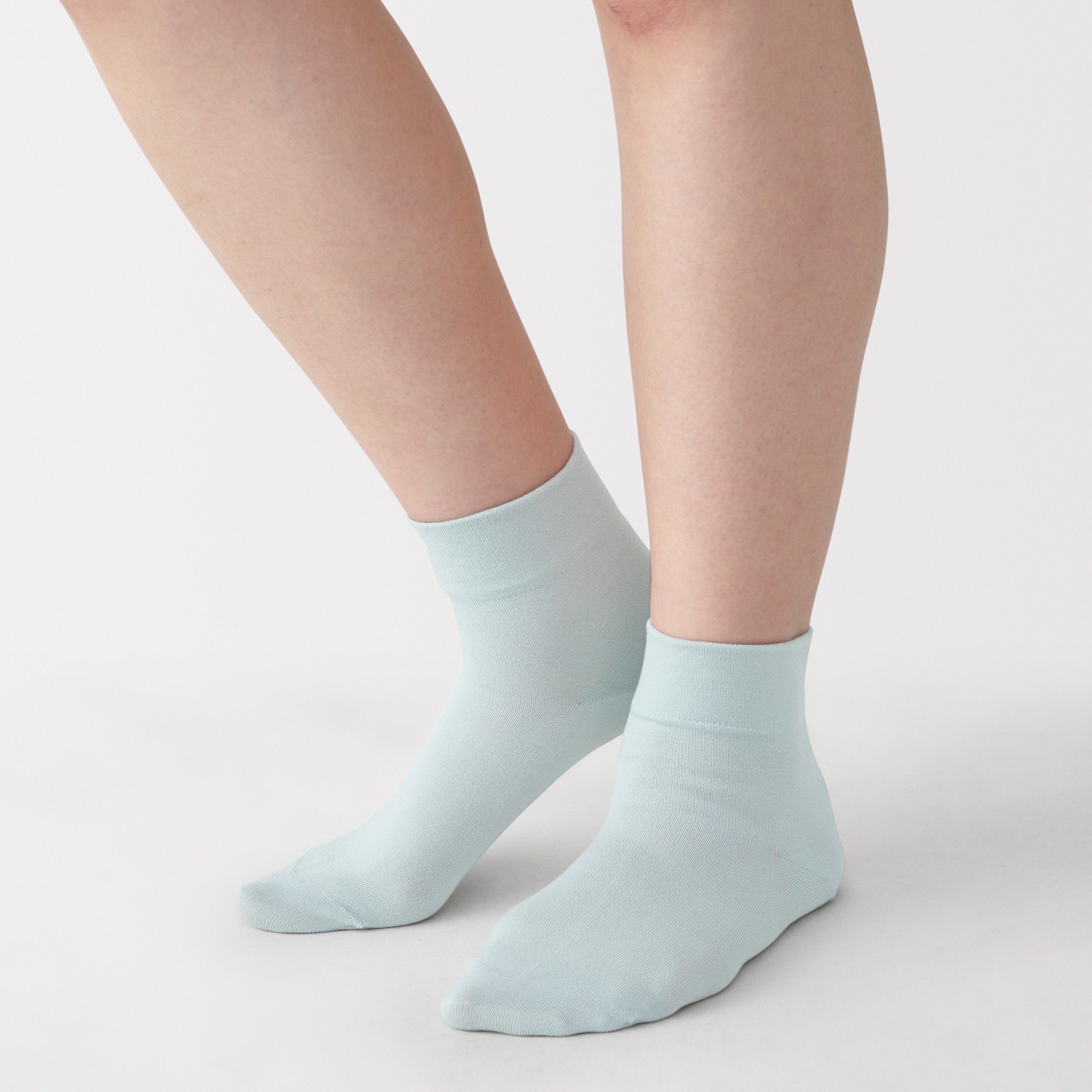 W's right angle rayon mix loose top short socks