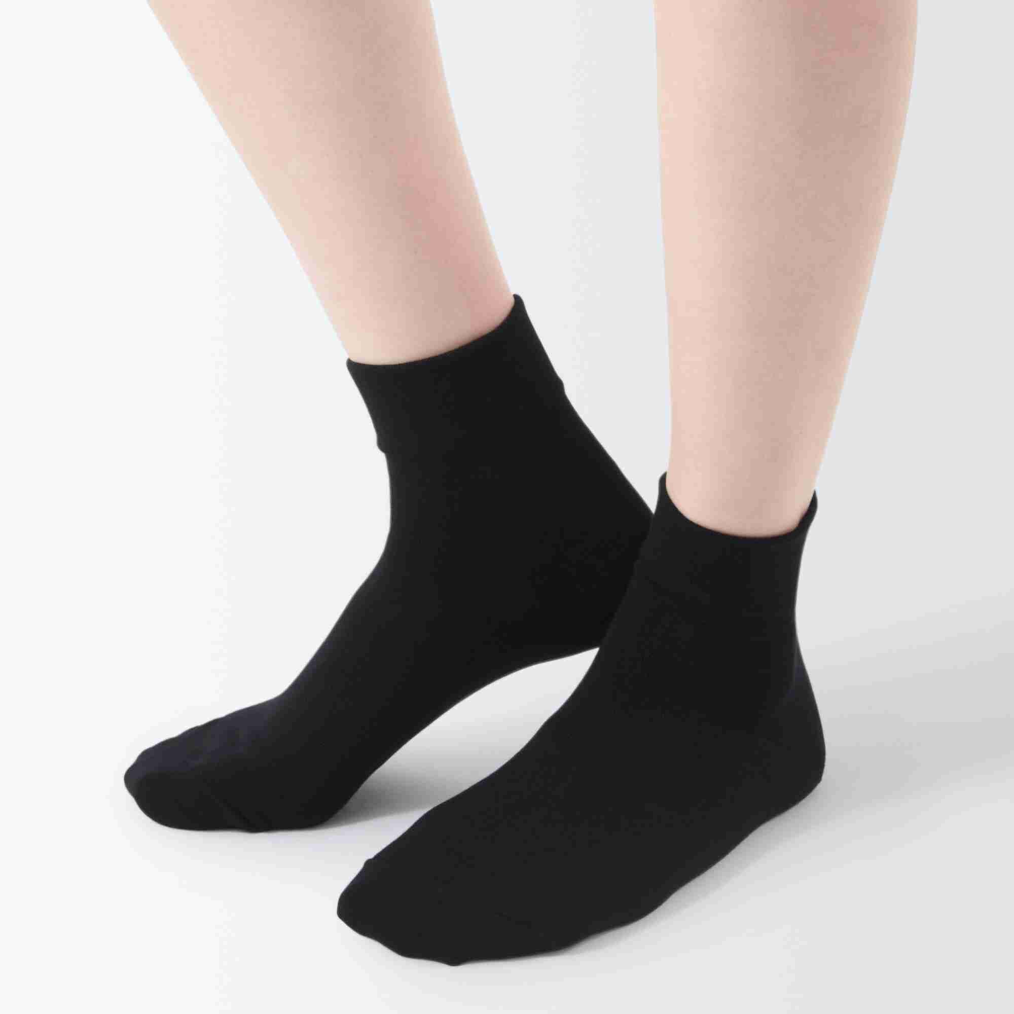 W's right angle rayon mix loose top short socks