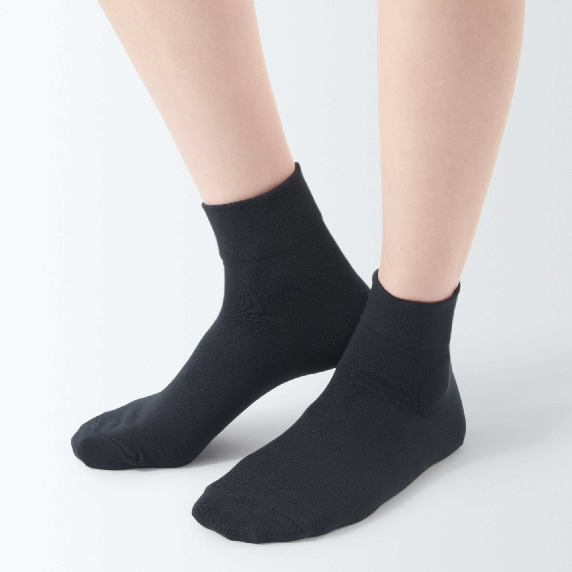 W's right angle rayon mix loose top short socks