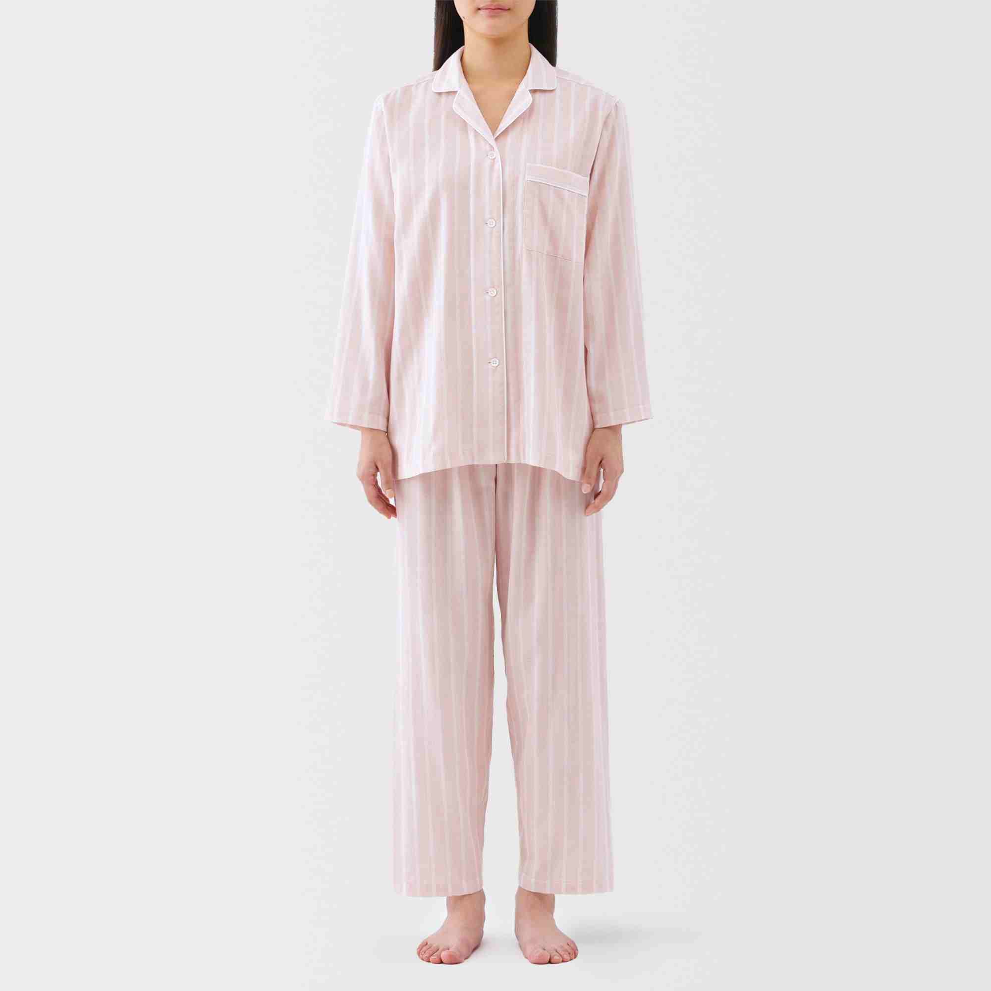 W's Side seamless double gauze L/S pajamas