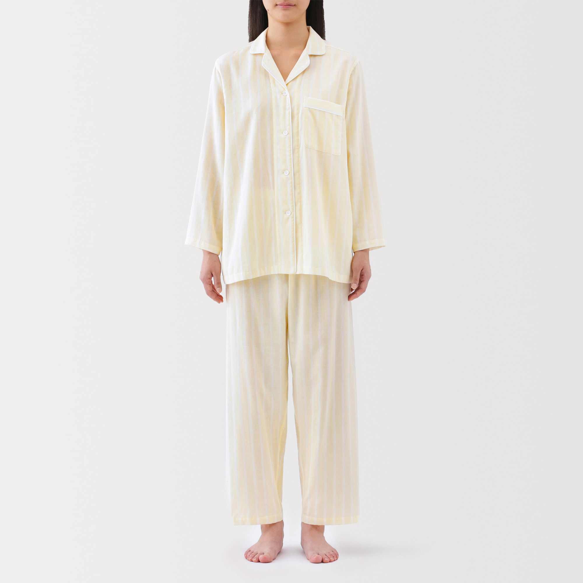 W's Side seamless double gauze L/S pajamas