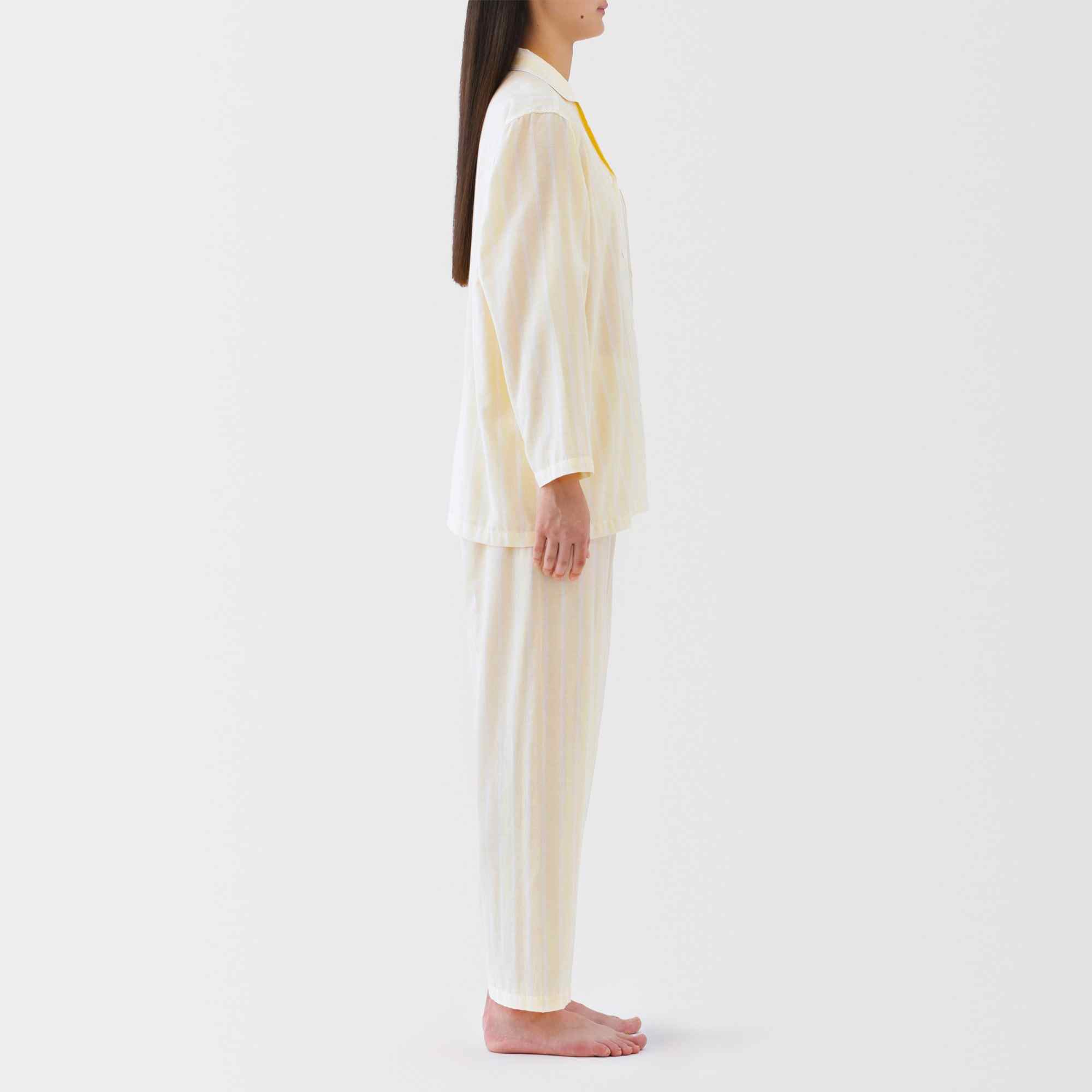 W's Side seamless double gauze L/S pajamas