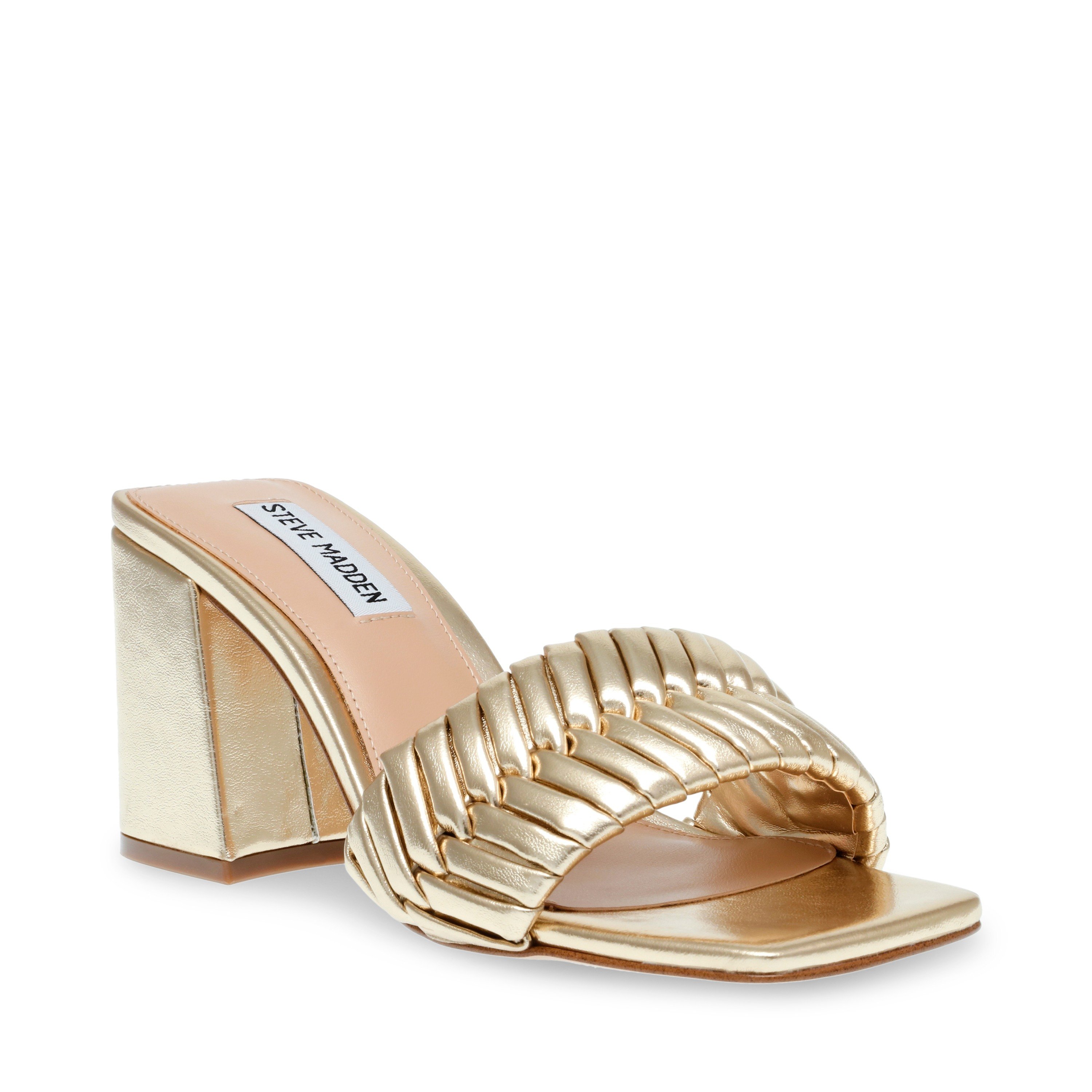 Bankroll Gold Heels Sandals