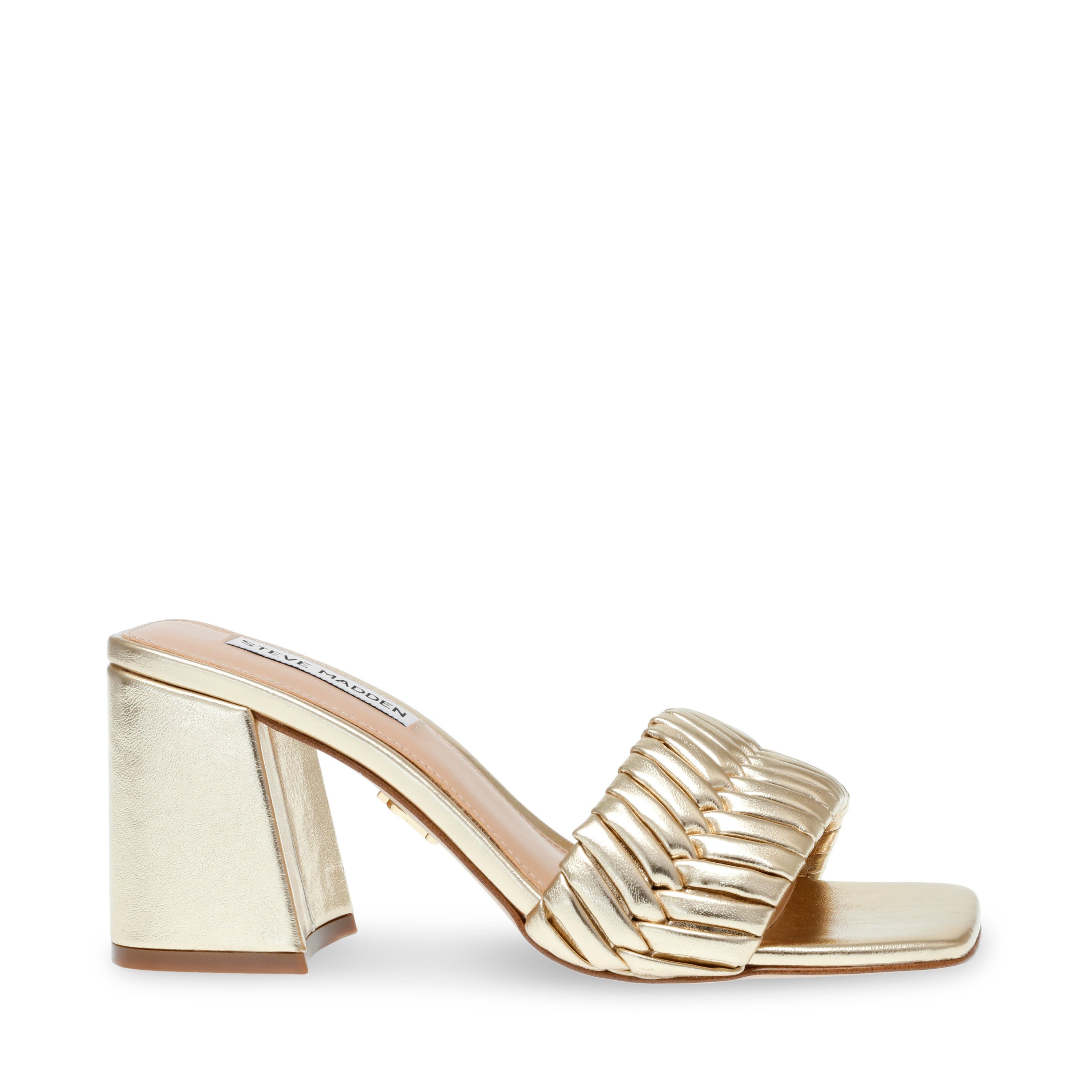 Bankroll Gold Heels Sandals