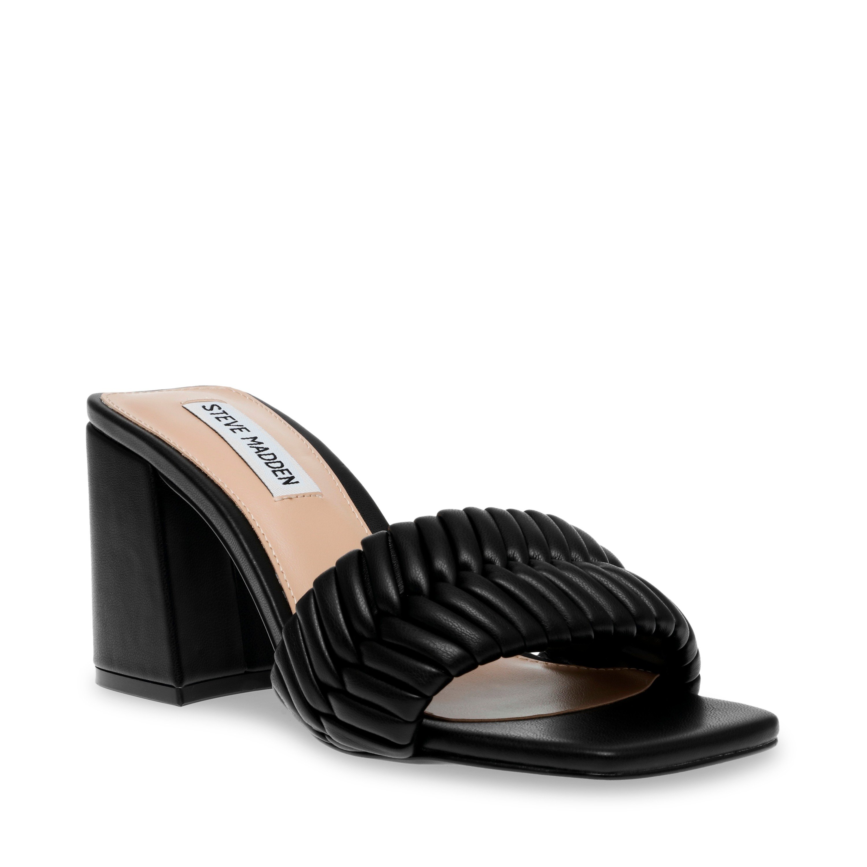 Bankroll Black Heels Sandals