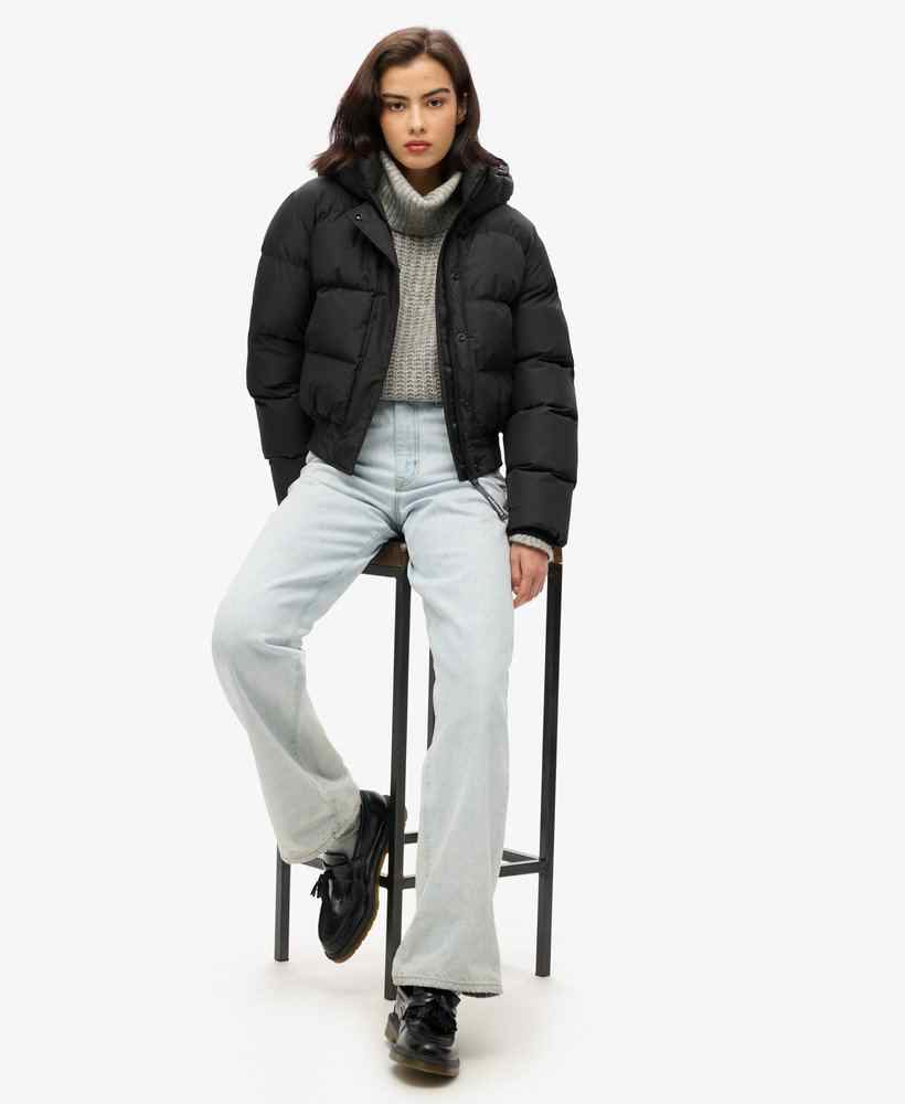 HOODED SPORTS PUFFER BOMBER