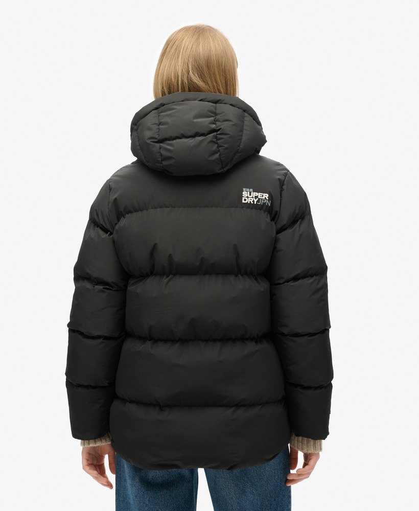 HOODED 5 BAFFLE SPORTS PUFFER