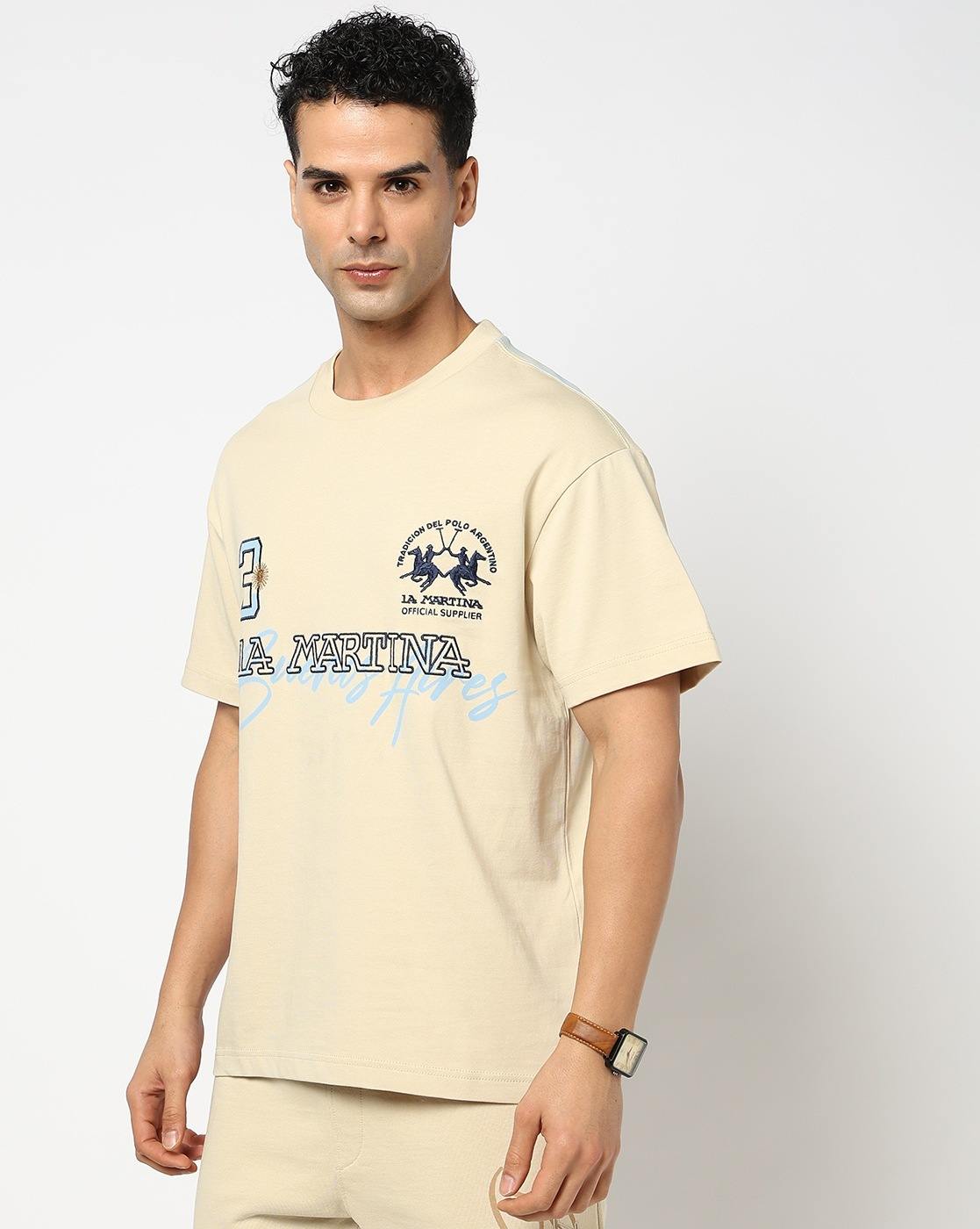 Cotton Relaxed Fit Crew Neck Tshirt