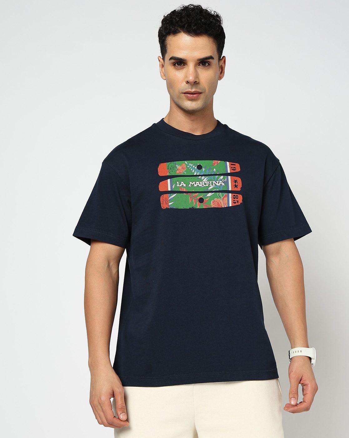 Cotton Solid Relaxed Fit Crew Neck Tshirt