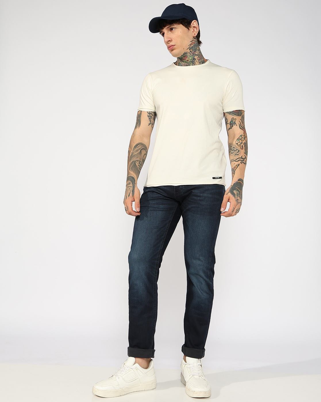 GAS | Heavily Washed Slim Straight Fit Denim