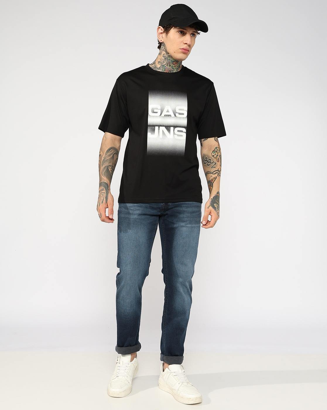 GAS | Mid Washed Mid Rise Tapered Fit Denim