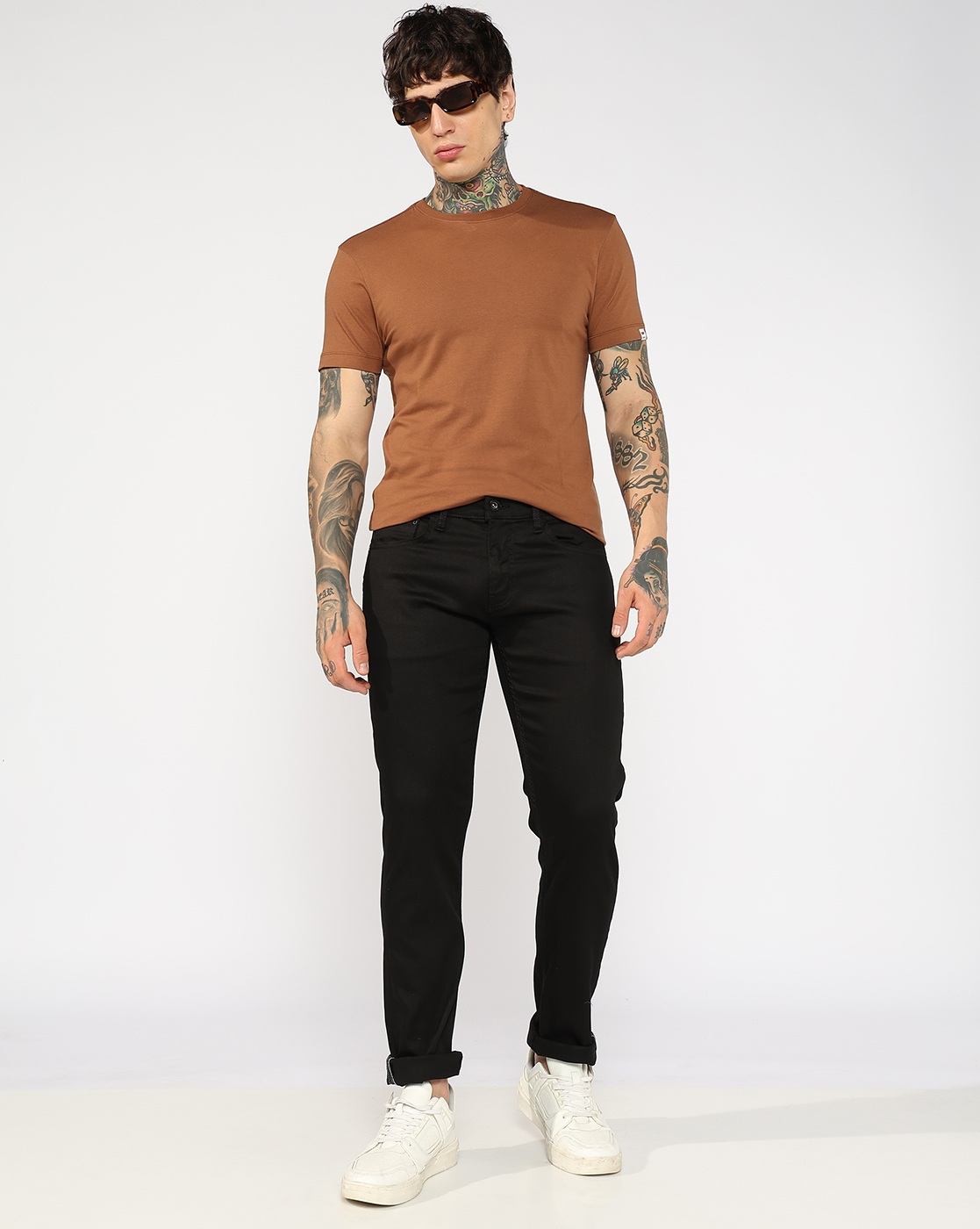 GAS | Men's Mid Rise Slim Straight Black Jeans