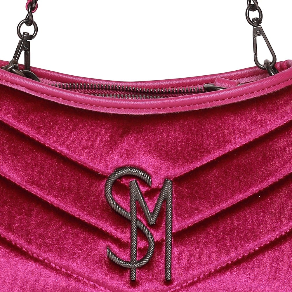 Bzoia Velvet Dark Fuschia Crossbody