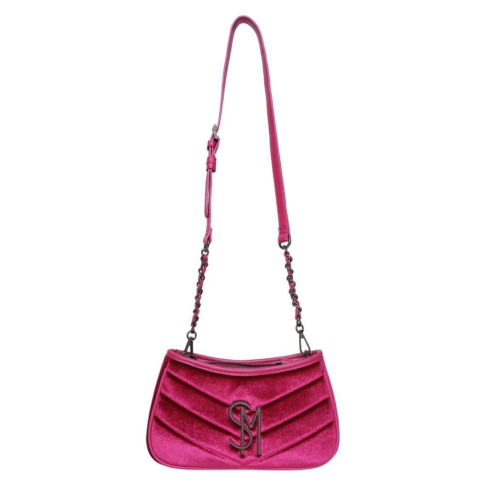 Bzoia Velvet Dark Fuschia Crossbody
