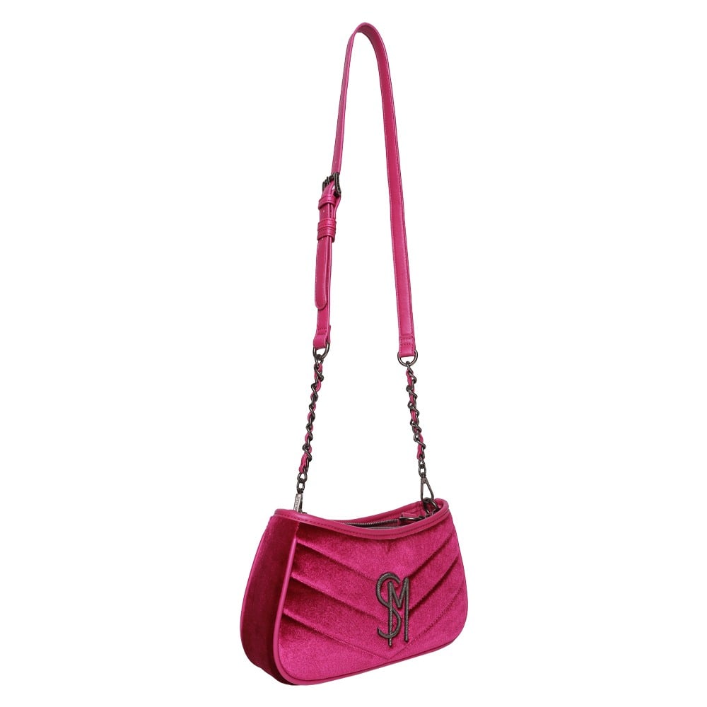 Bzoia Velvet Dark Fuschia Crossbody
