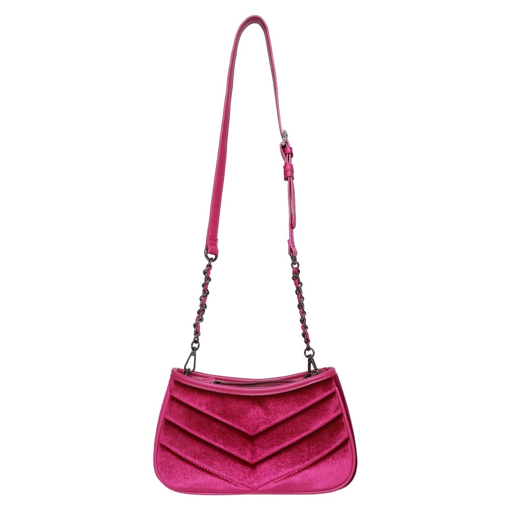 Bzoia Velvet Dark Fuschia Crossbody