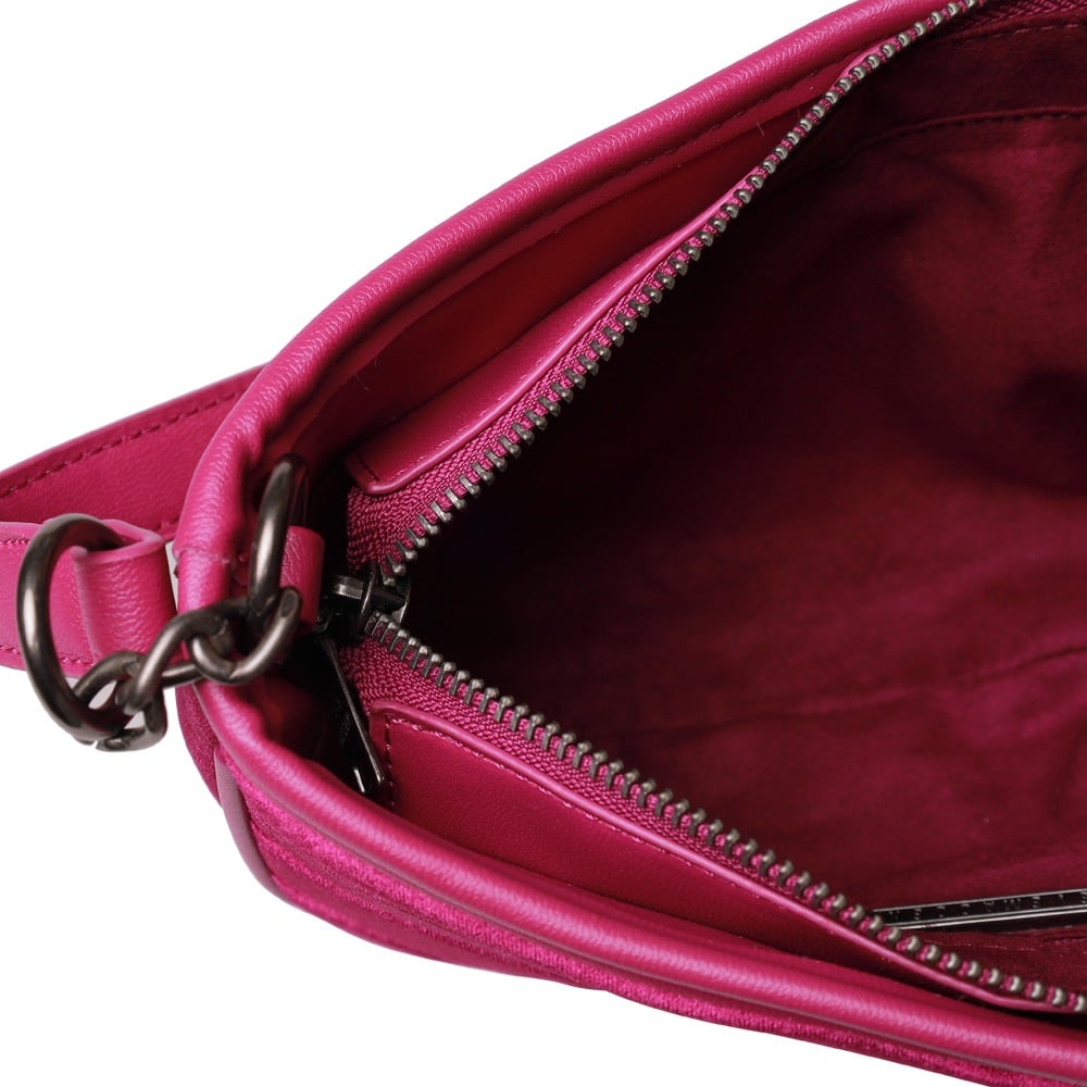 Bzoia Velvet Dark Fuschia Crossbody