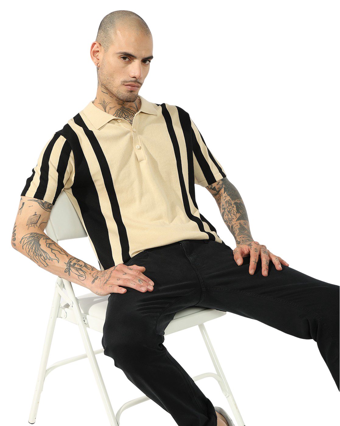 GAS | Premium Stylised Regular Fit Cotton Flatknit Polo