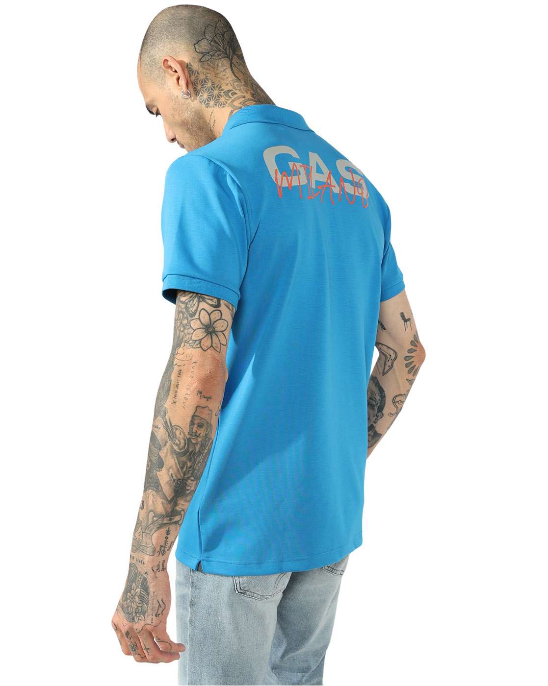 GAS | Back Hit Graphic Vibrant Regular Fit Polo Tshirt