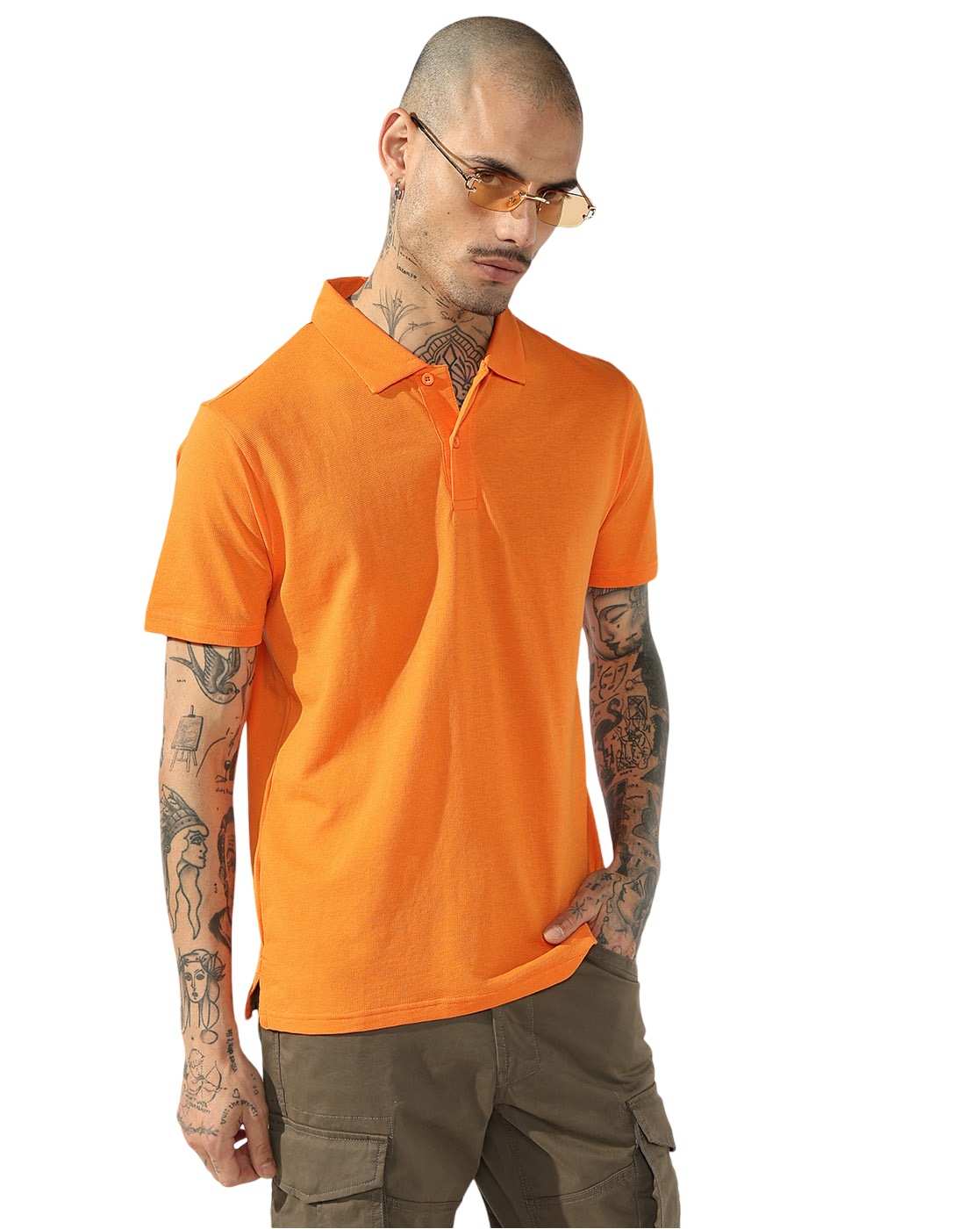 GAS | Necktape Detailing Bright Premium Cotton Regular Fit Polo Tshirt