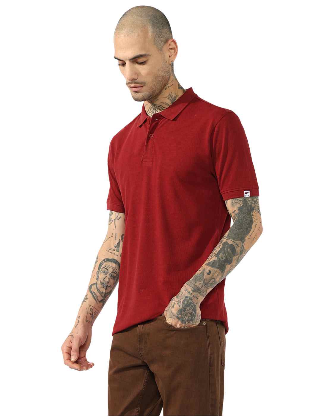 GAS | Cotton Pique Regular Fit Polo Tshirt With Flag Label On The Sleeve
