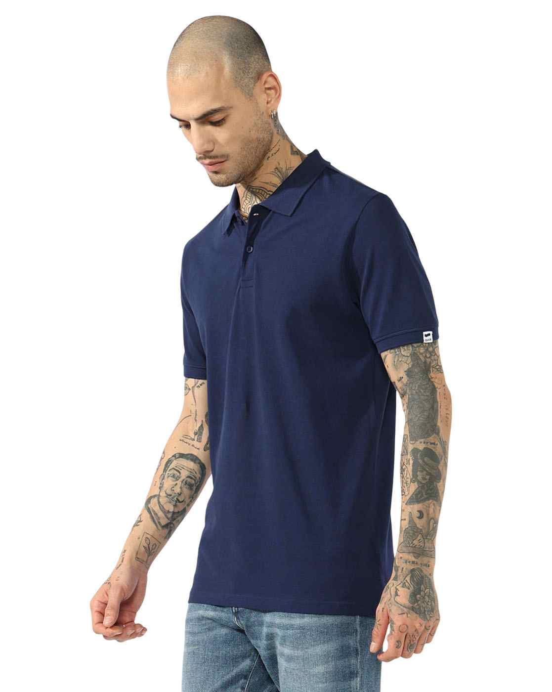 GAS | Cotton Pique Regular Fit Polo Tshirt With Flag Label On The Sleeve