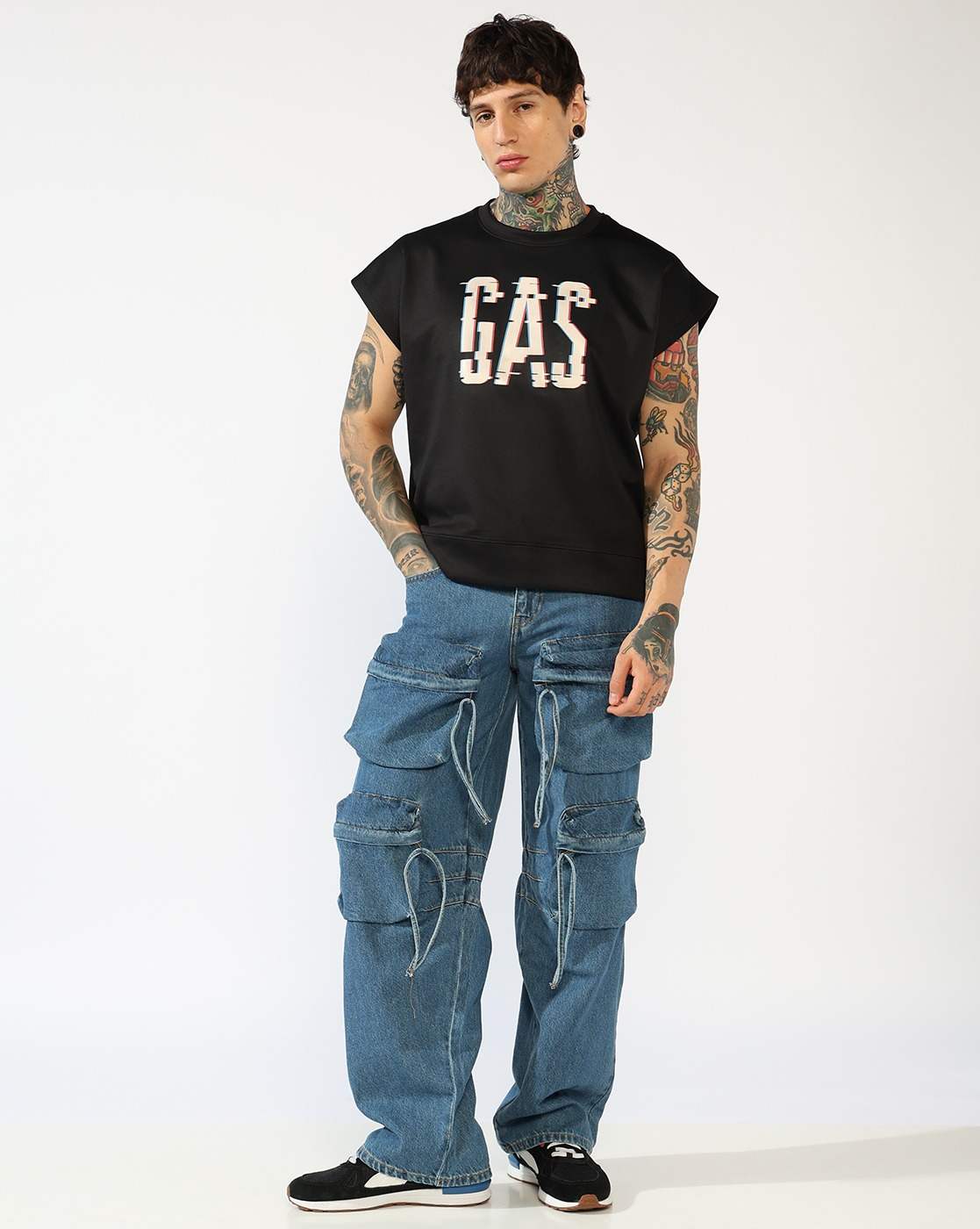 GAS | Men's Mid-Rise Multi-Pocket Utility Cargo Jeans