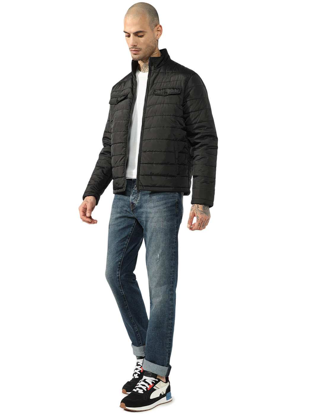 GAS | Mid-Rise Distressed Slim Fit Denim