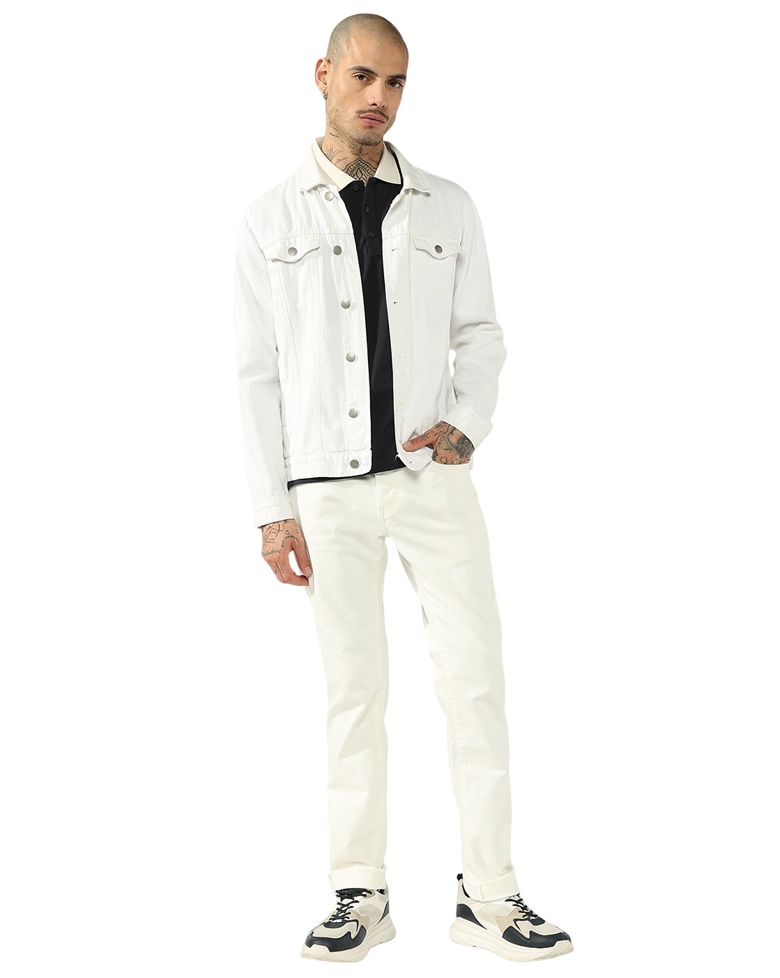 GAS | Mid Rise Slim Fit White Denim