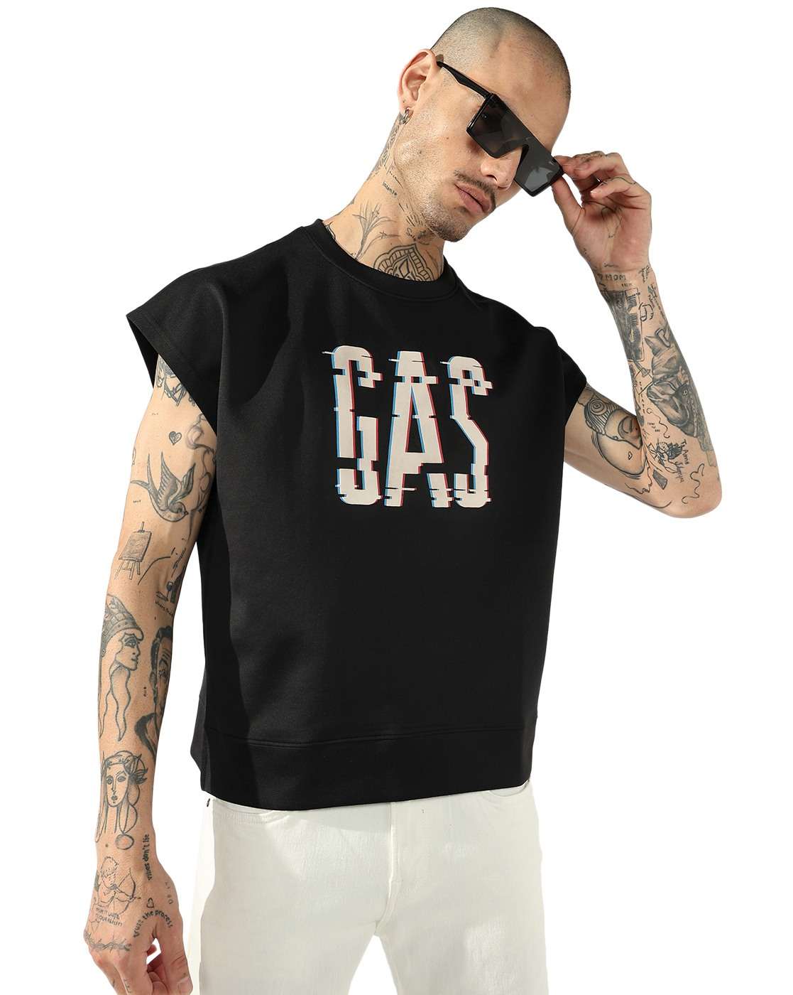 GAS | Sleeveless Boxy Fit Graphic T-Shirt