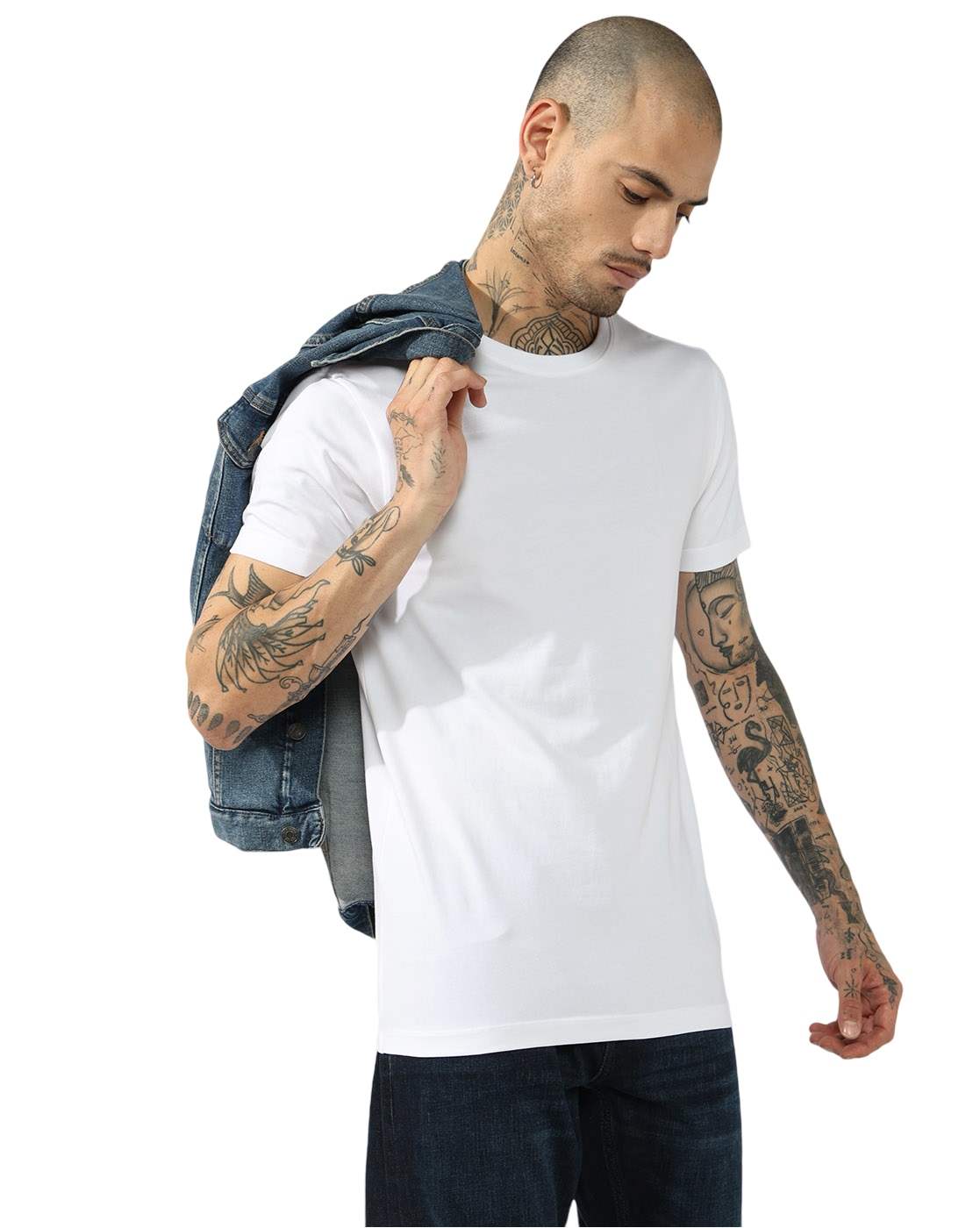 GAS | Cotton Spandex Solid Slim Fit Tee