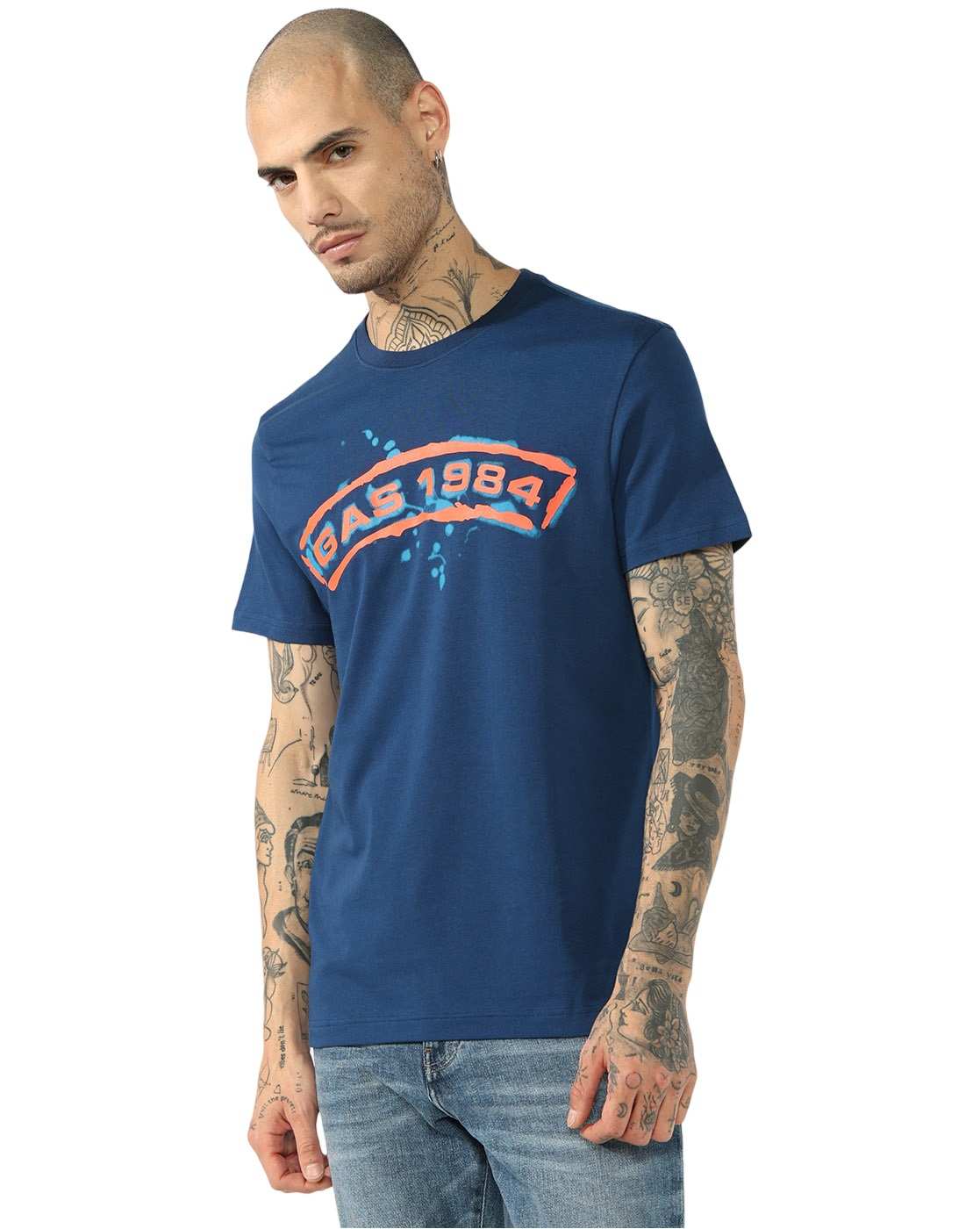 GAS | Cotton Spandex Graphic Regular Fit Tee
