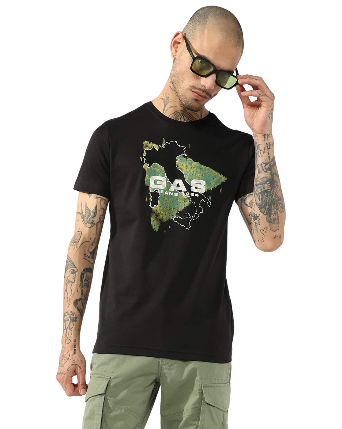 GAS | Camo Map Regular fit Graphic T-Shirt