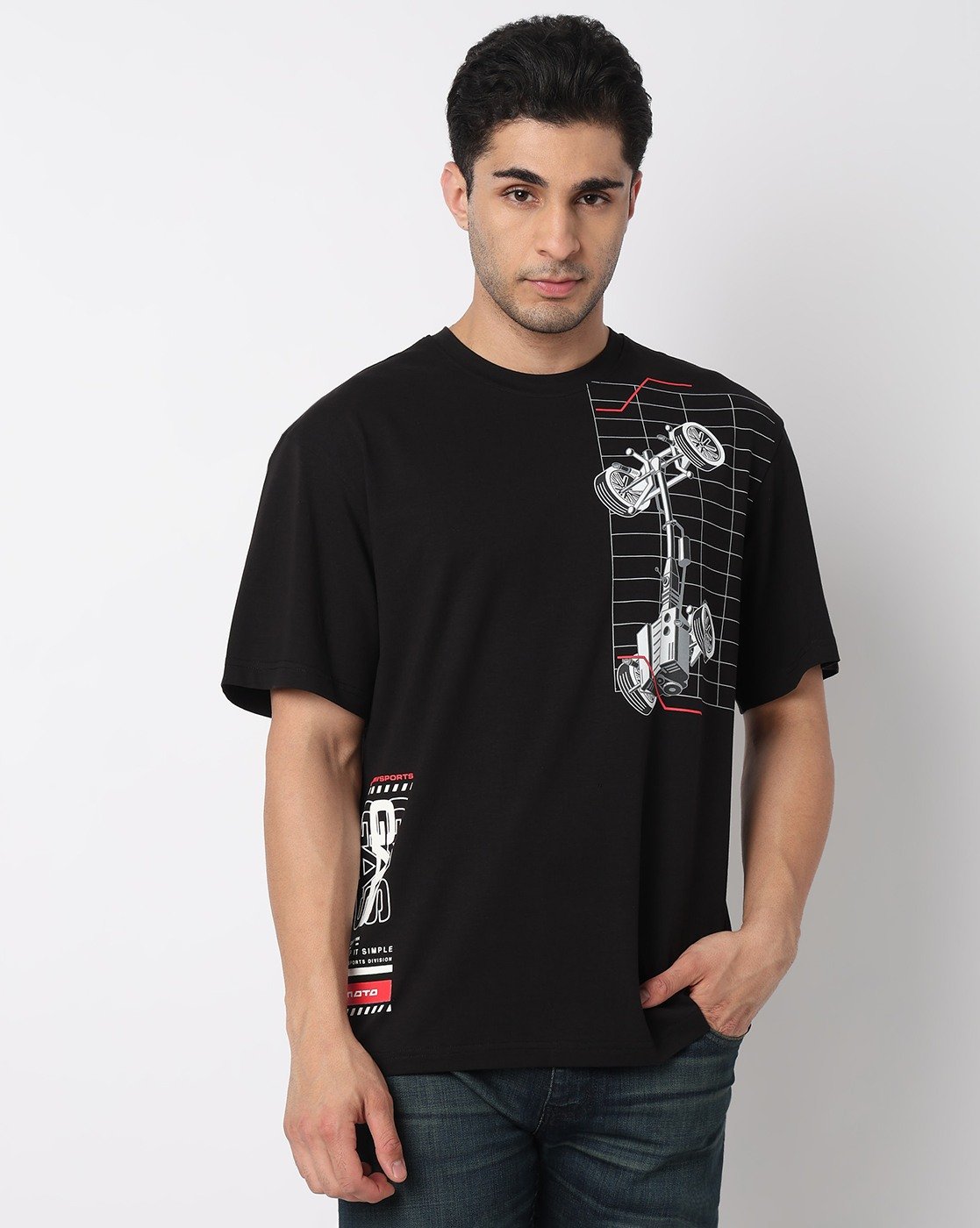 GAS | Moto Graphic Comfort Fit Crewneck T-Shirt