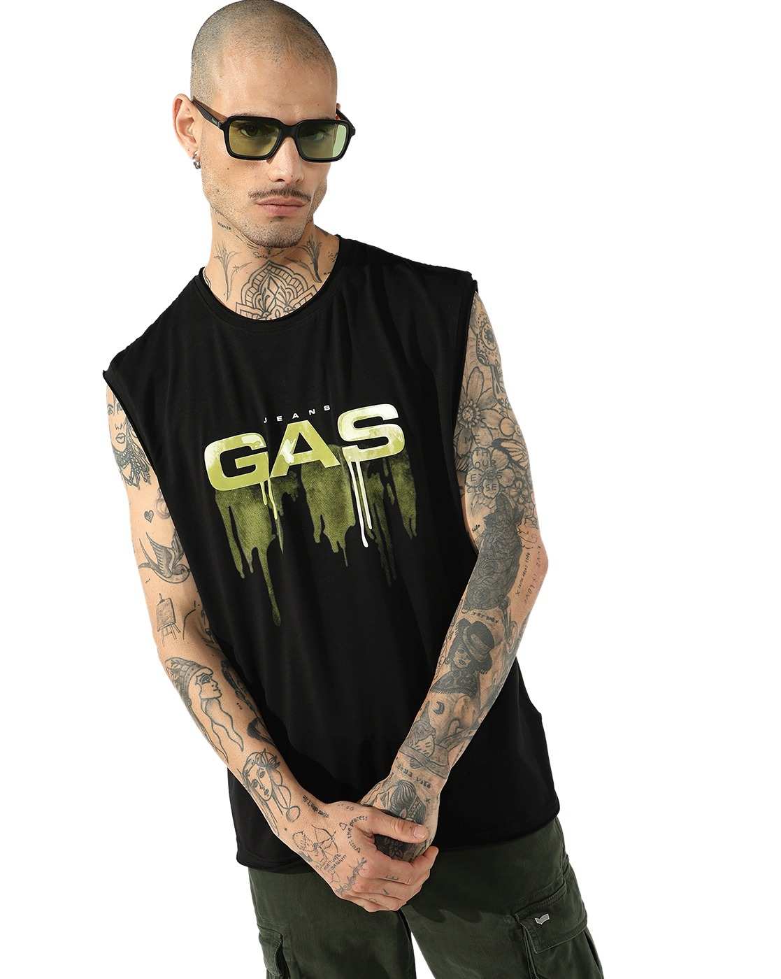 GAS | Drip Effect boxy fit Sleeveless Vest