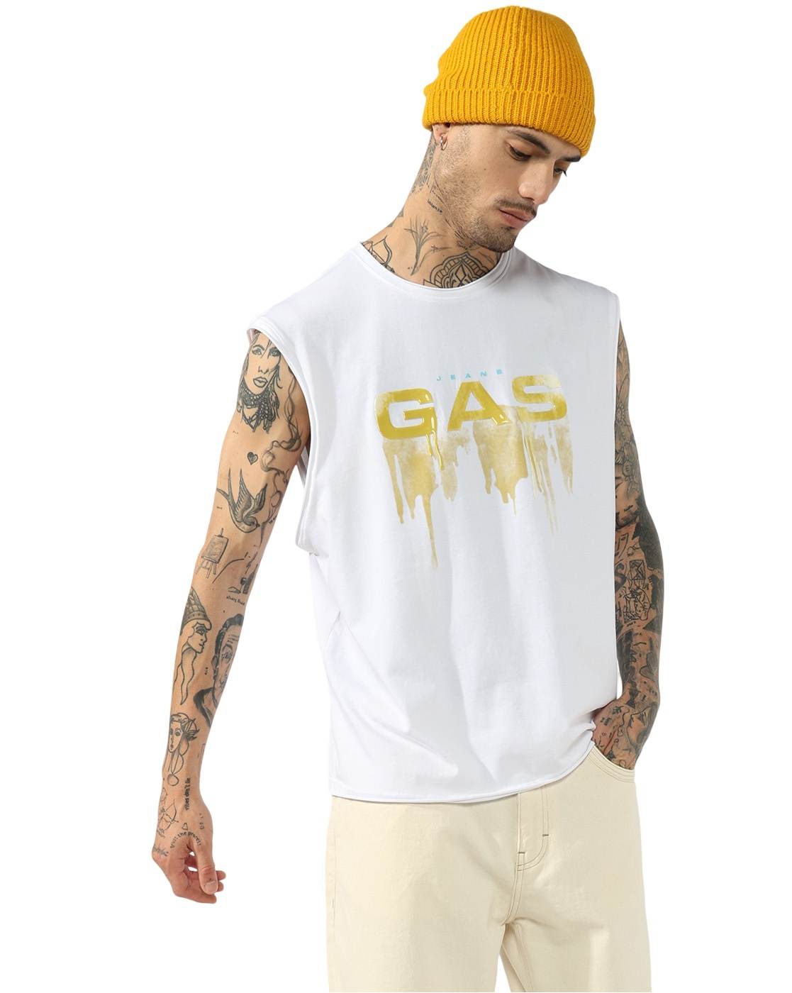 GAS | Drip Effect boxy fit Sleeveless Vest