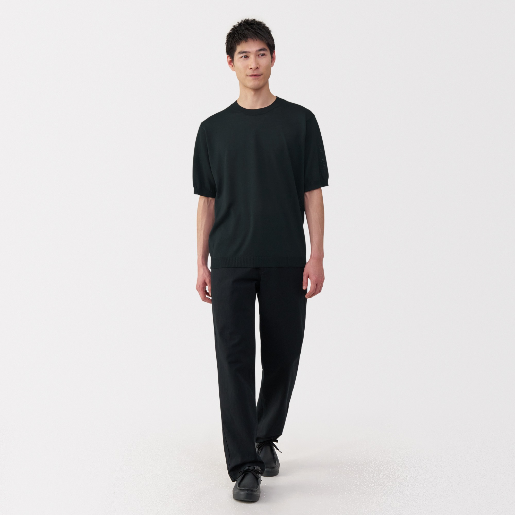 M's Hemp blend crew neck S/S sweater