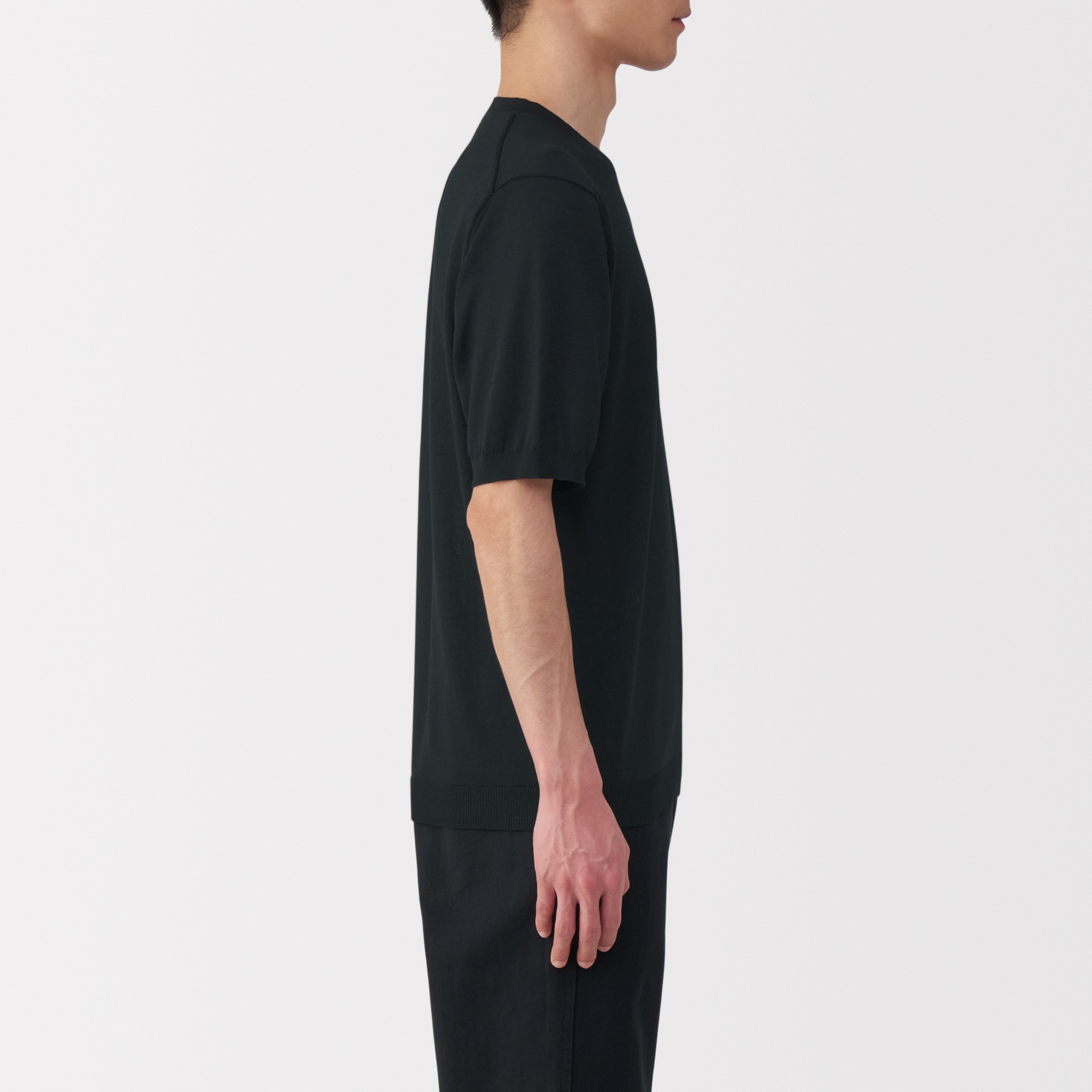 M's Hemp blend crew neck S/S sweater