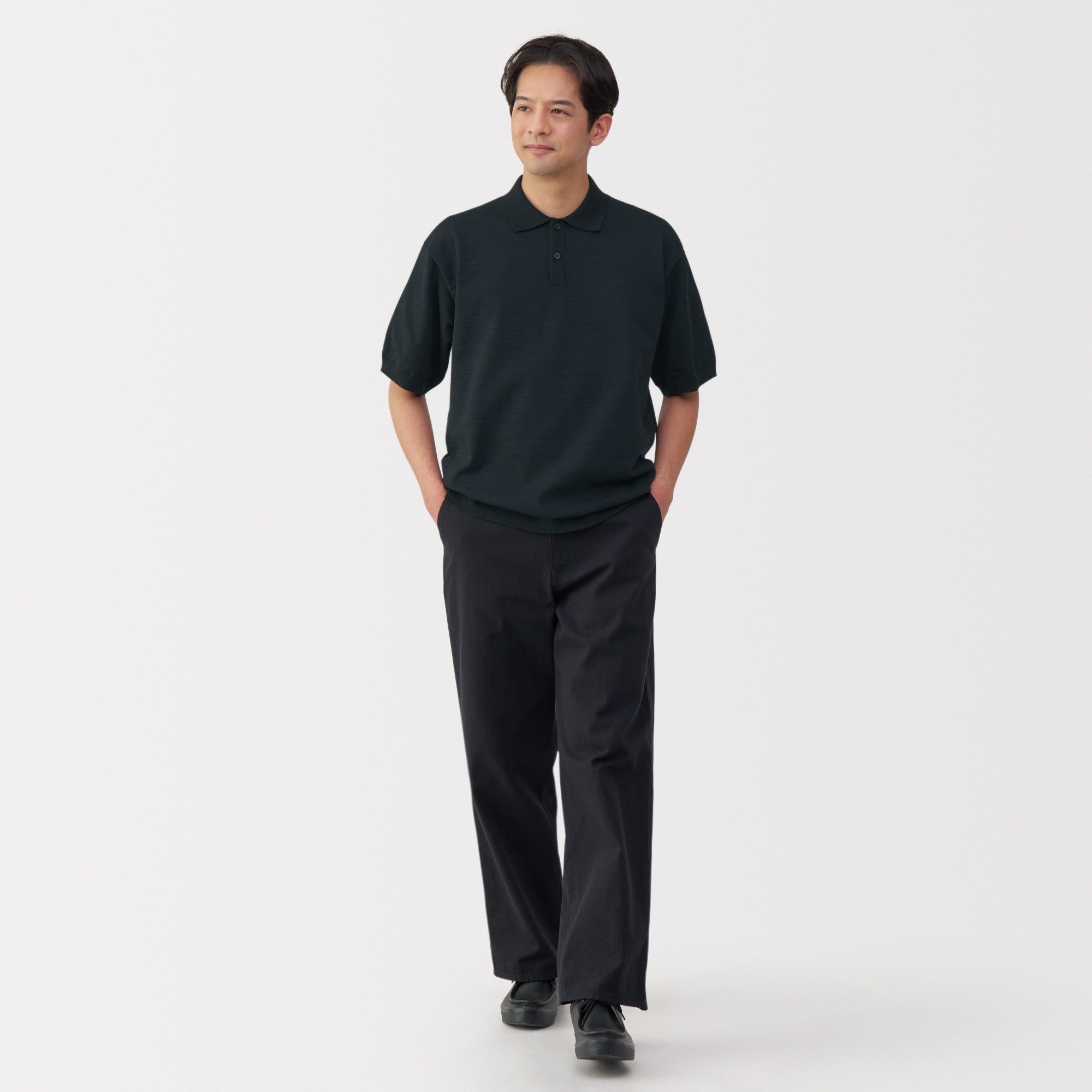 M's Quick dry S/S knitted polo shirt
