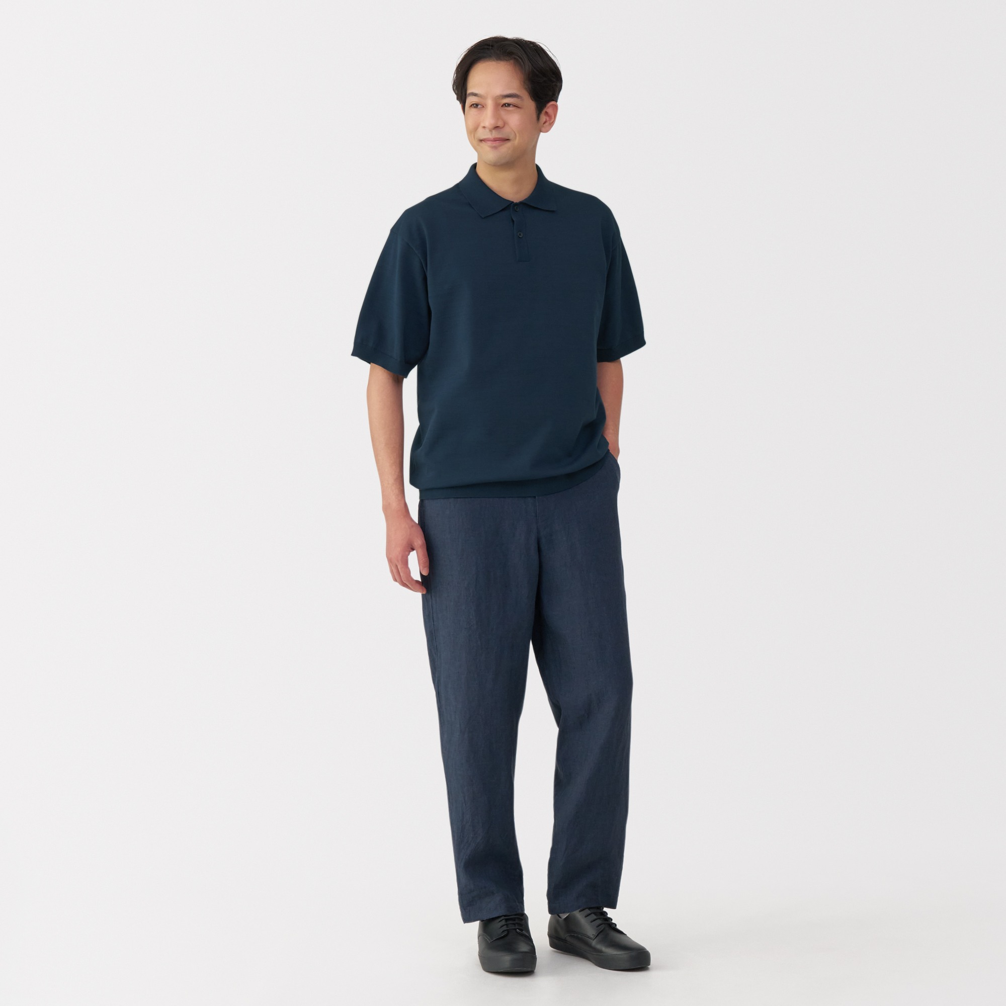 M's Quick dry S/S knitted polo shirt