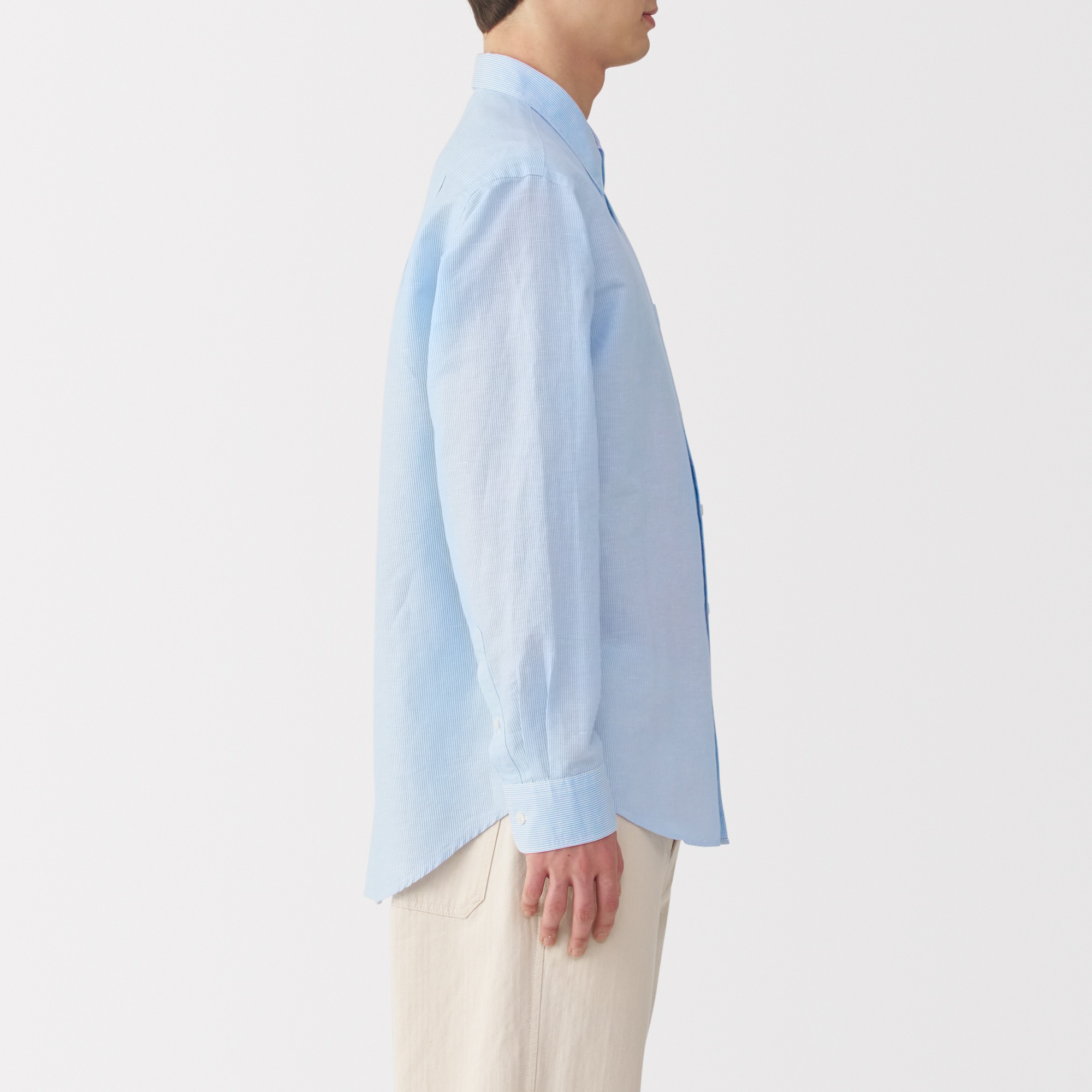 M's Hemp cotton L/Slv shirt
