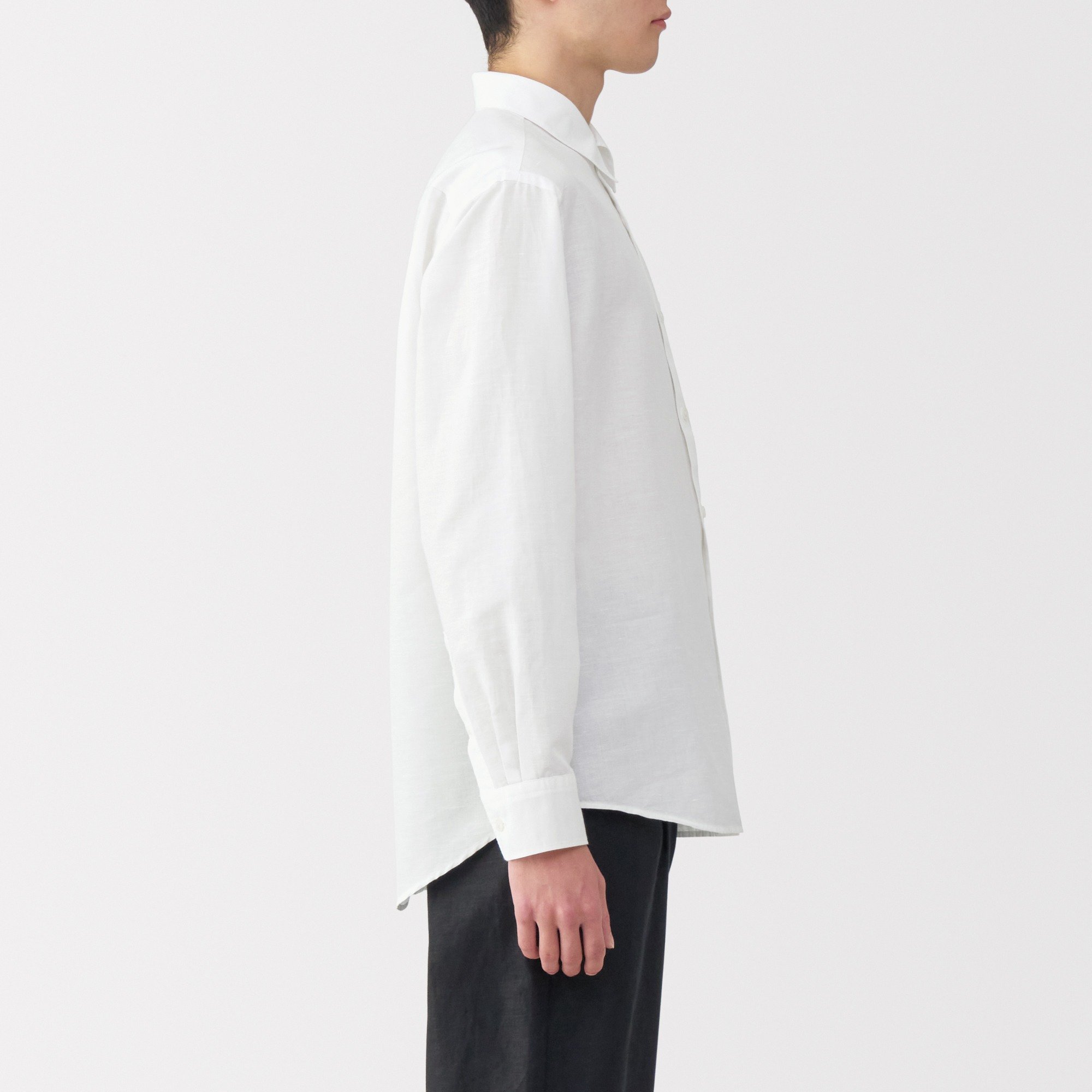 M's Hemp cotton L/Slv shirt