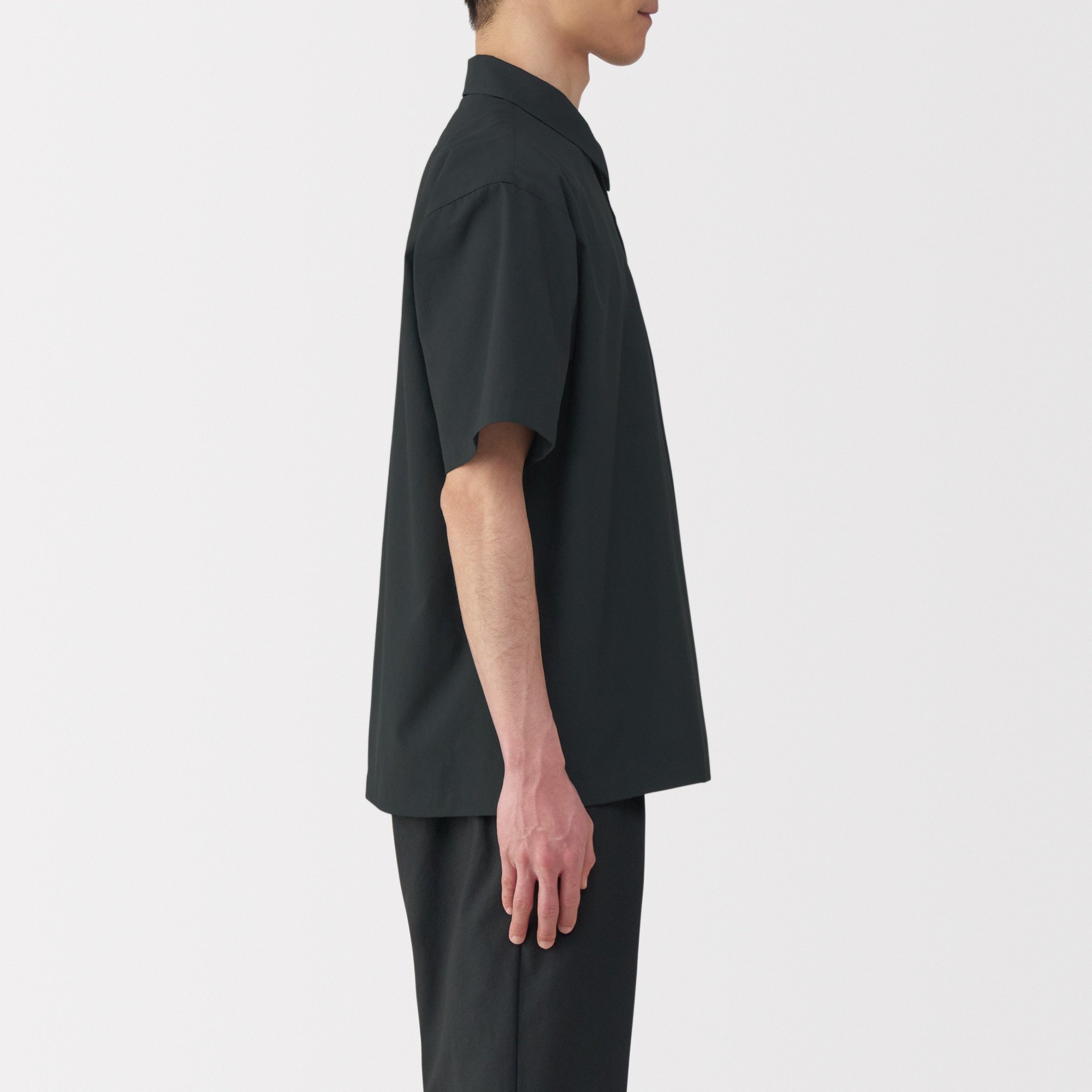 M's Breathable woven S/Slv polo shirt