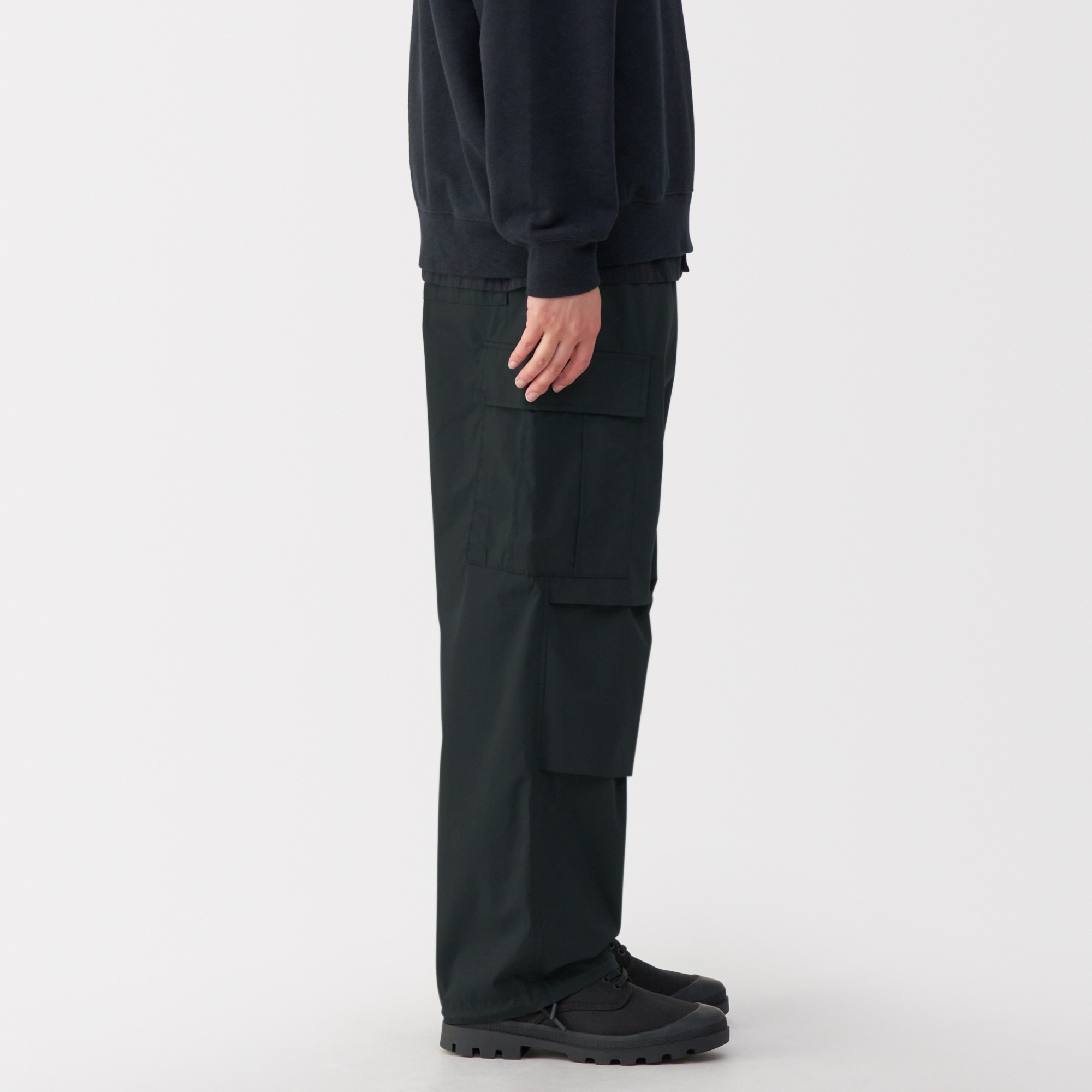 M's Washed easy cargo pants