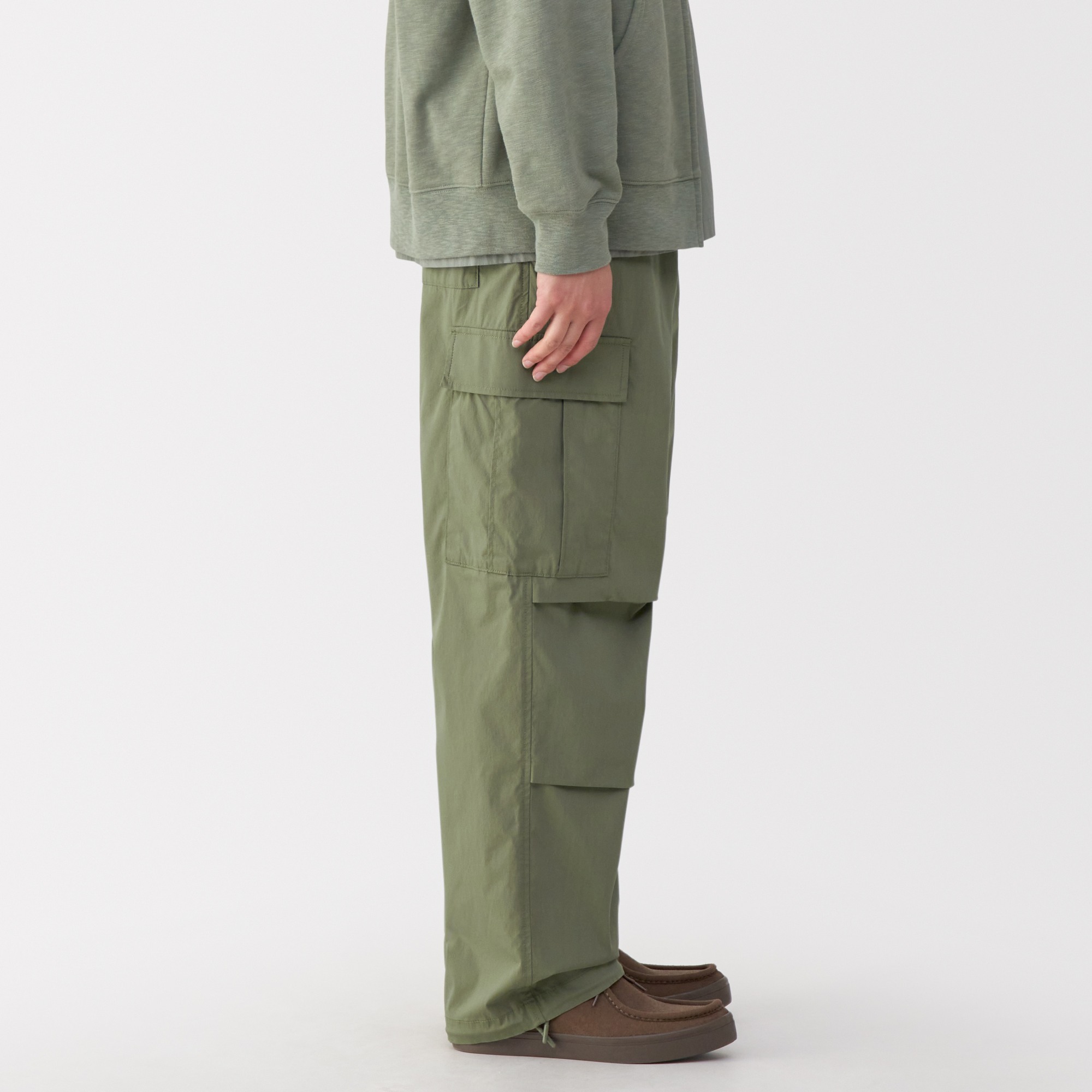 M's Washed easy cargo pants