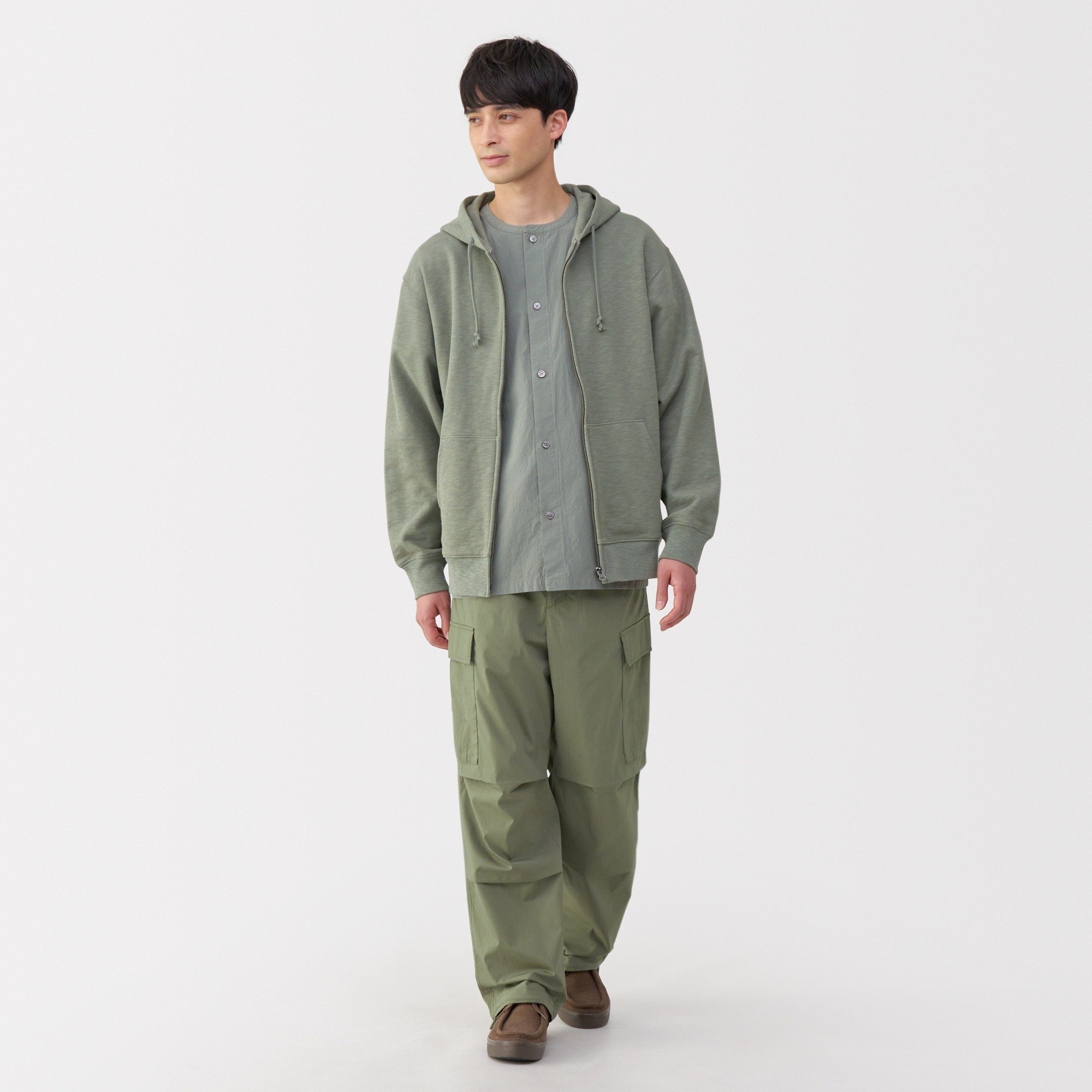 M's Washed easy cargo pants