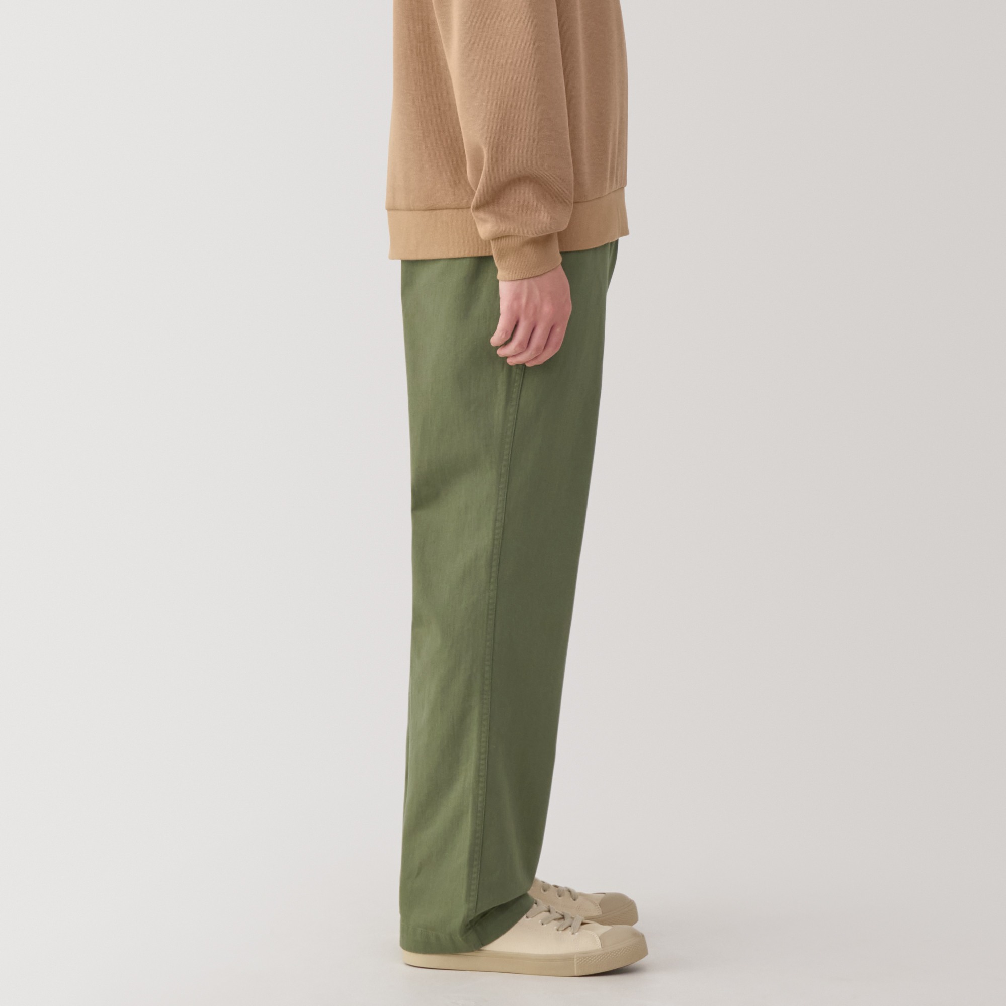 M's Washed chino wide pants