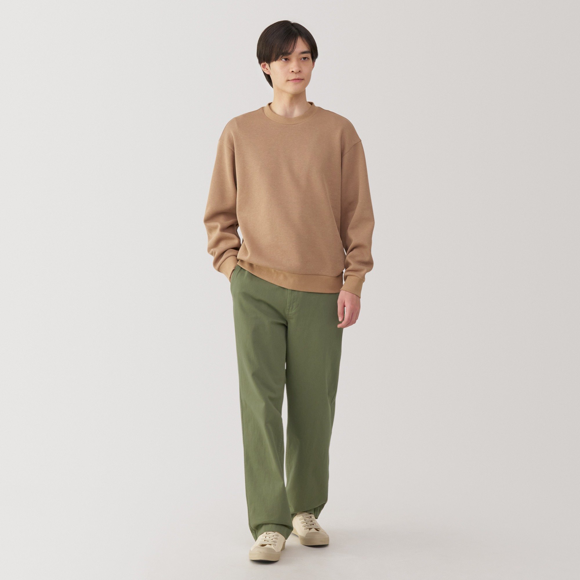 M's Washed chino wide pants