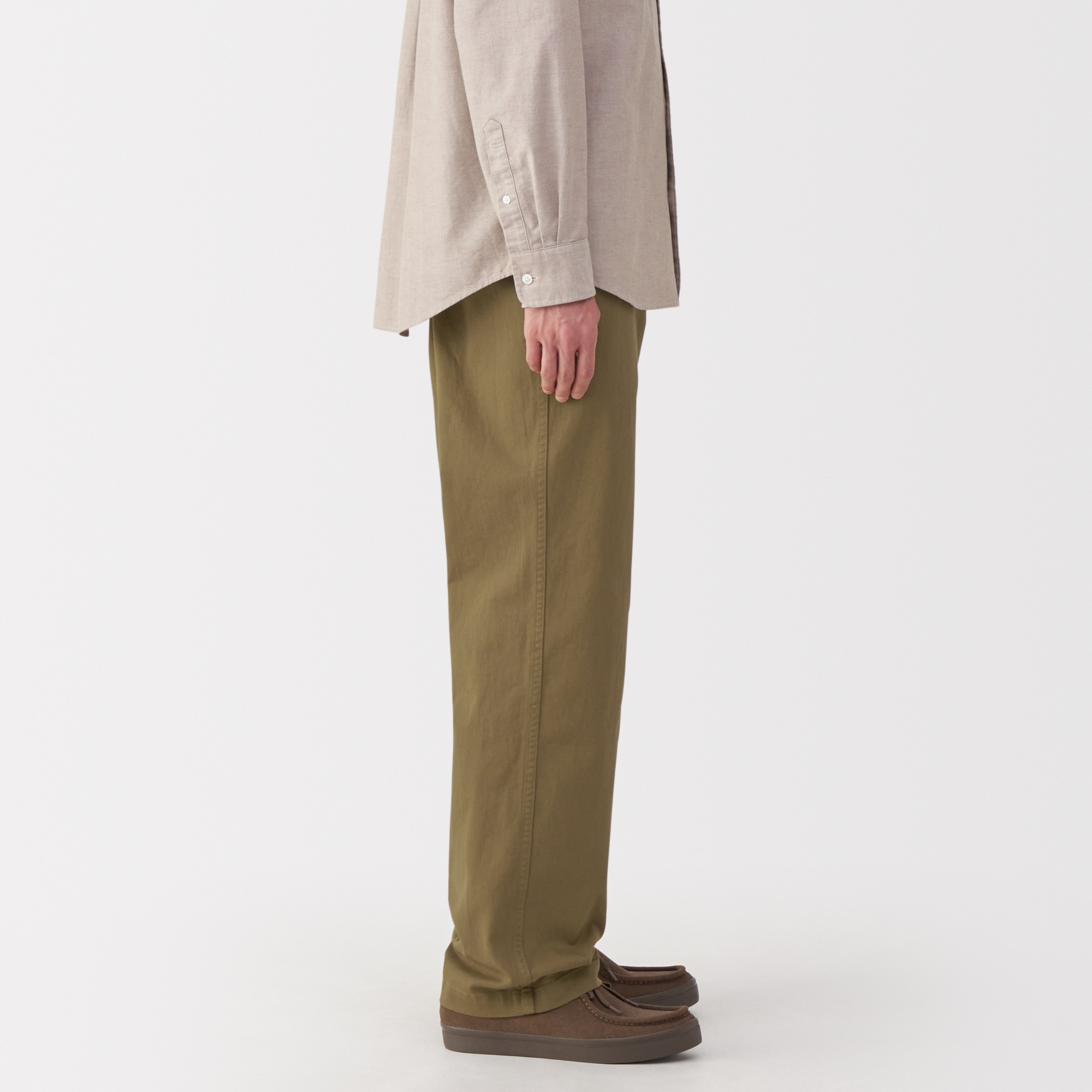 M's Washed chino wide pants