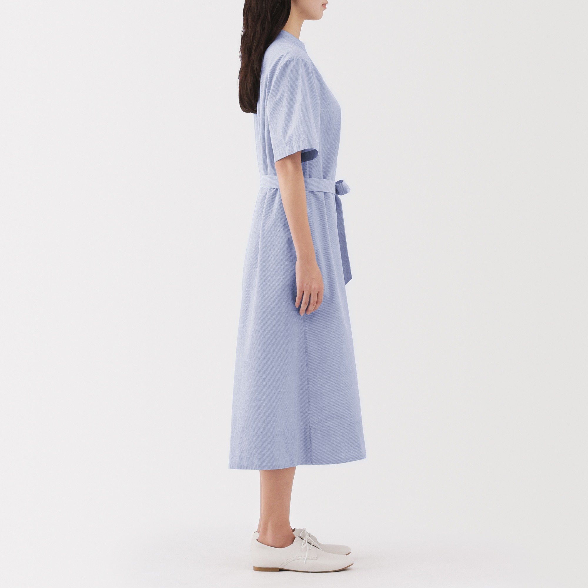COOL TOUCH S/SLV SHIRT DRES, SAXE BLU, S